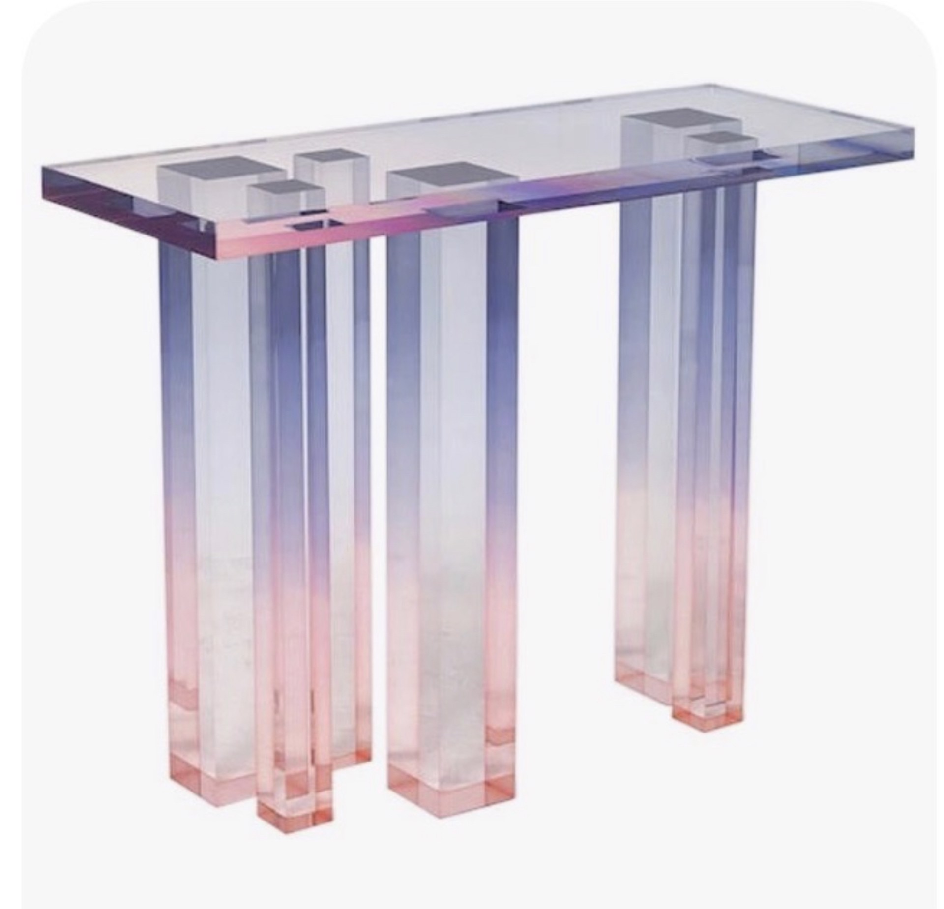 Acrylic Console Table #3. (3 pieces) by Saerom Yoon