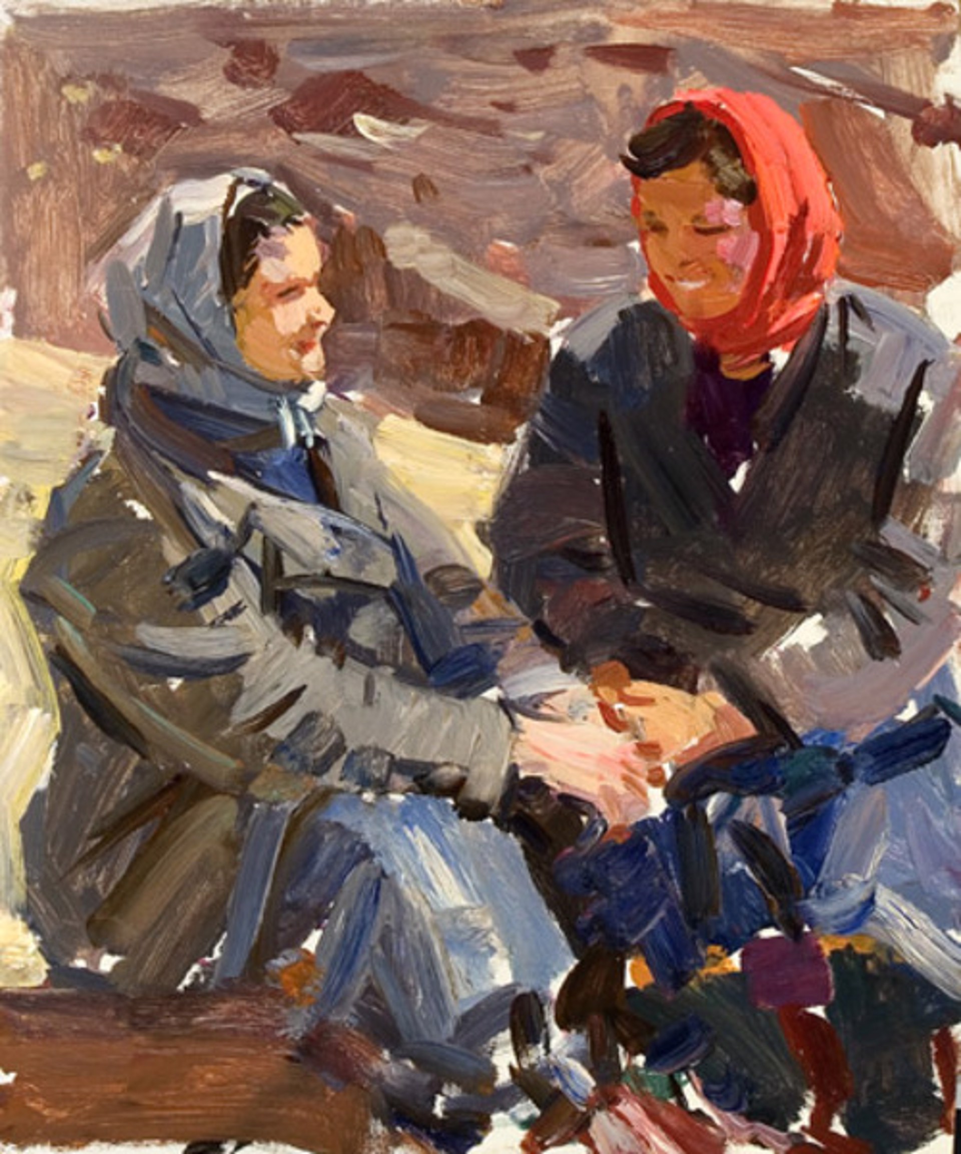 Two Girls by Nikolai Ovchinnikov