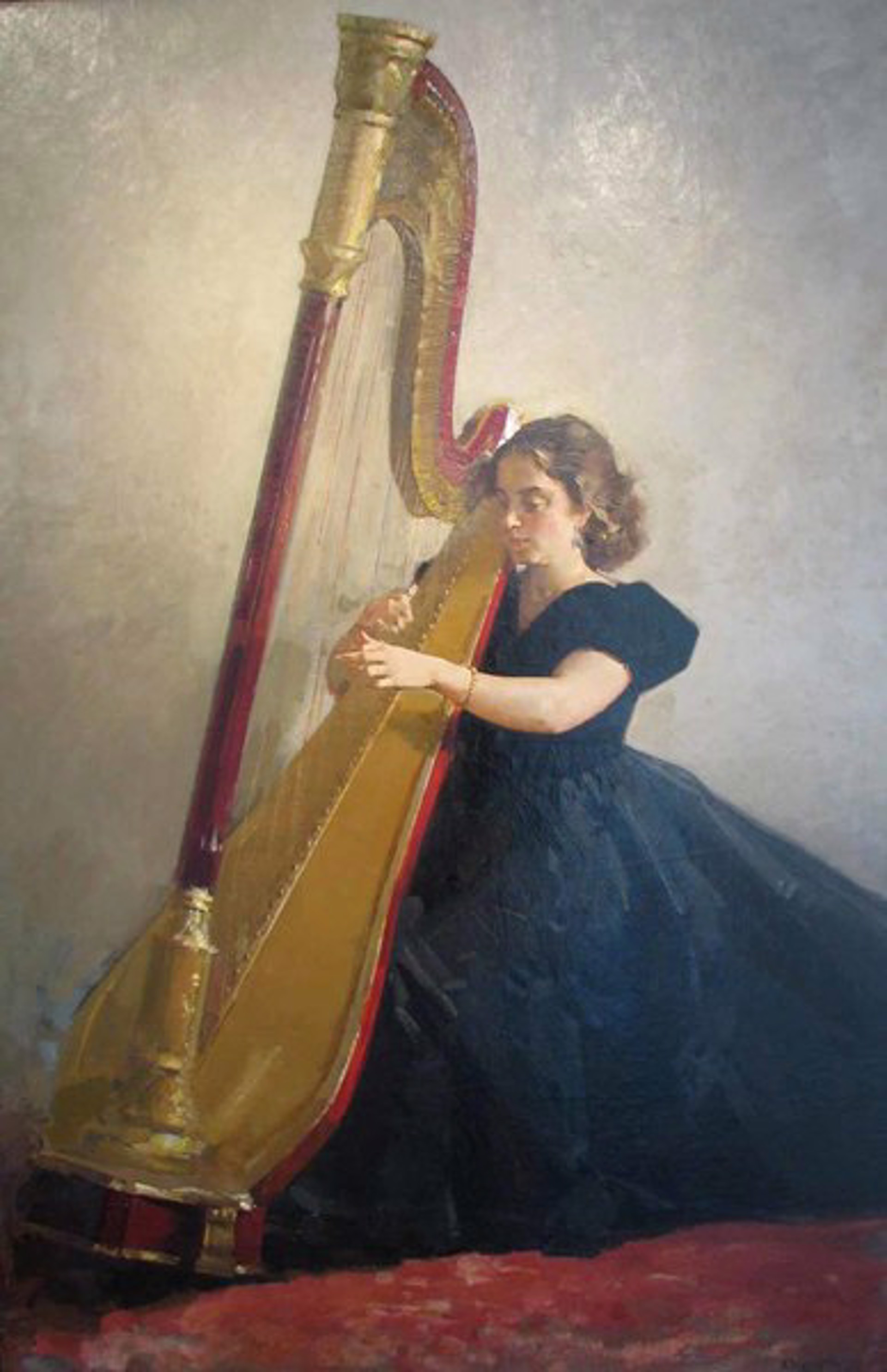 The Harpist, Vera Dulova by Vitkor Zaretski
