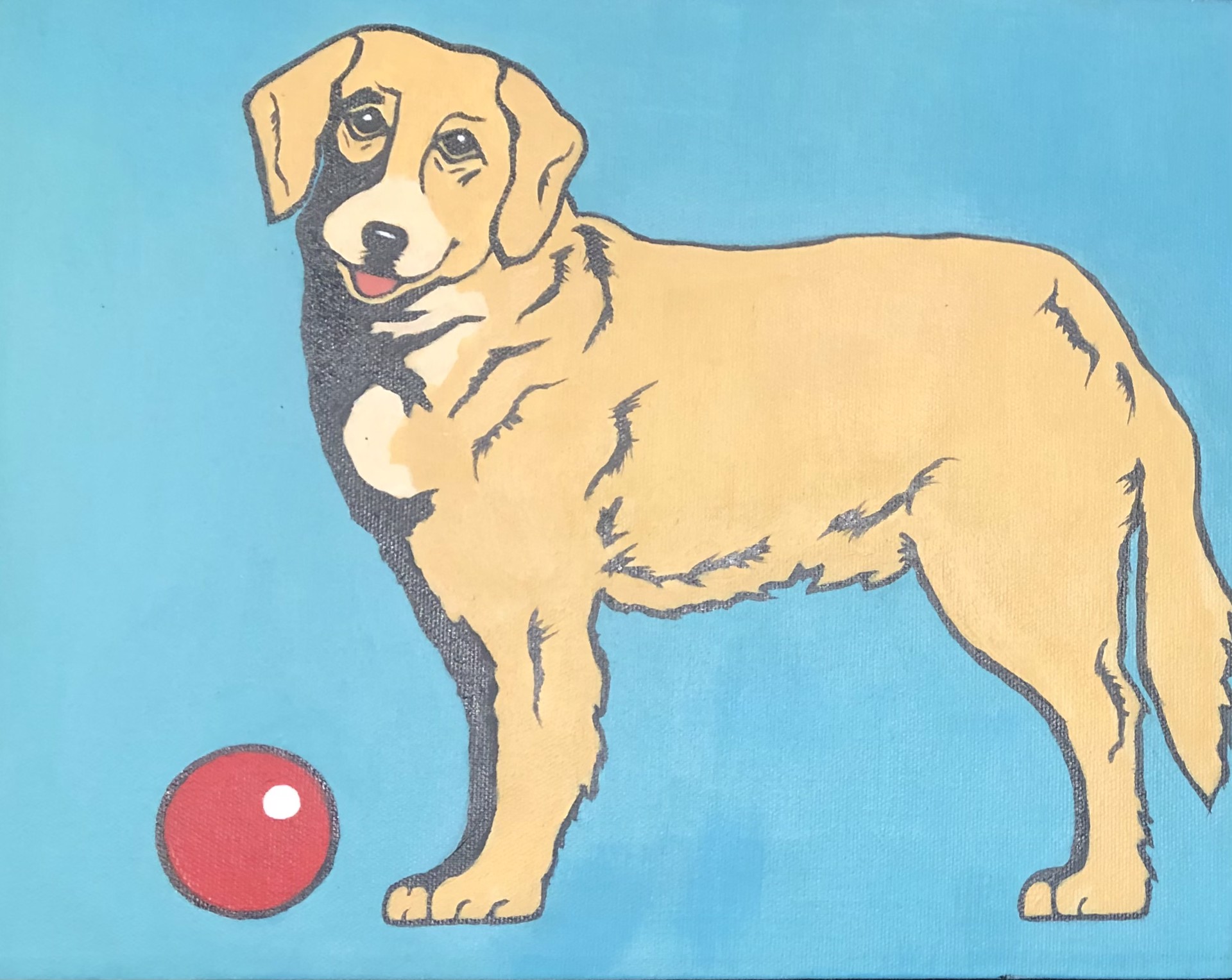 Pop Dog- Lab Yellow by Gloria Lee