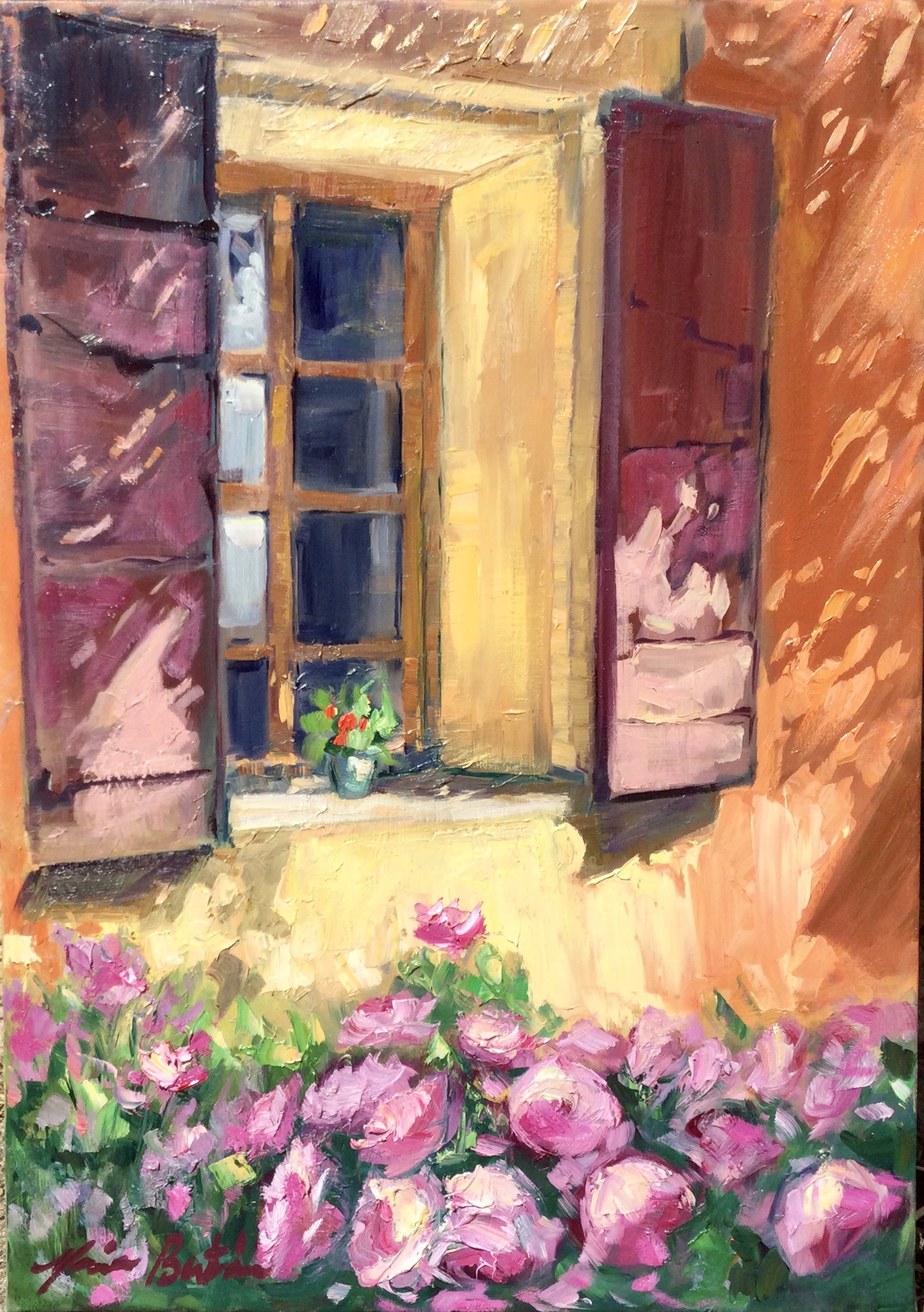 Window Above The Rose Garden by Maria Bertrán
