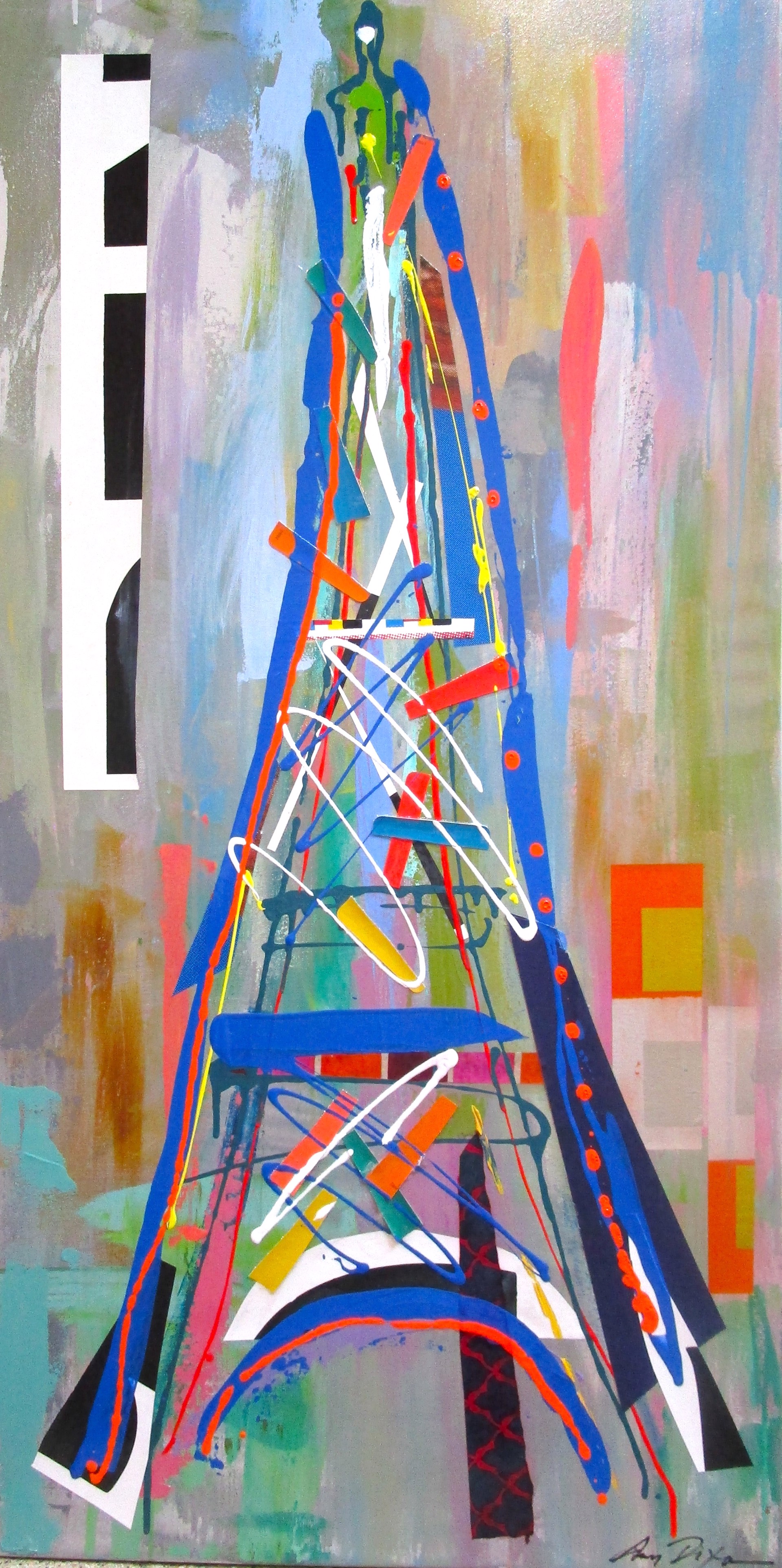 Eiffel Tower on Canvas by Amy Dixon