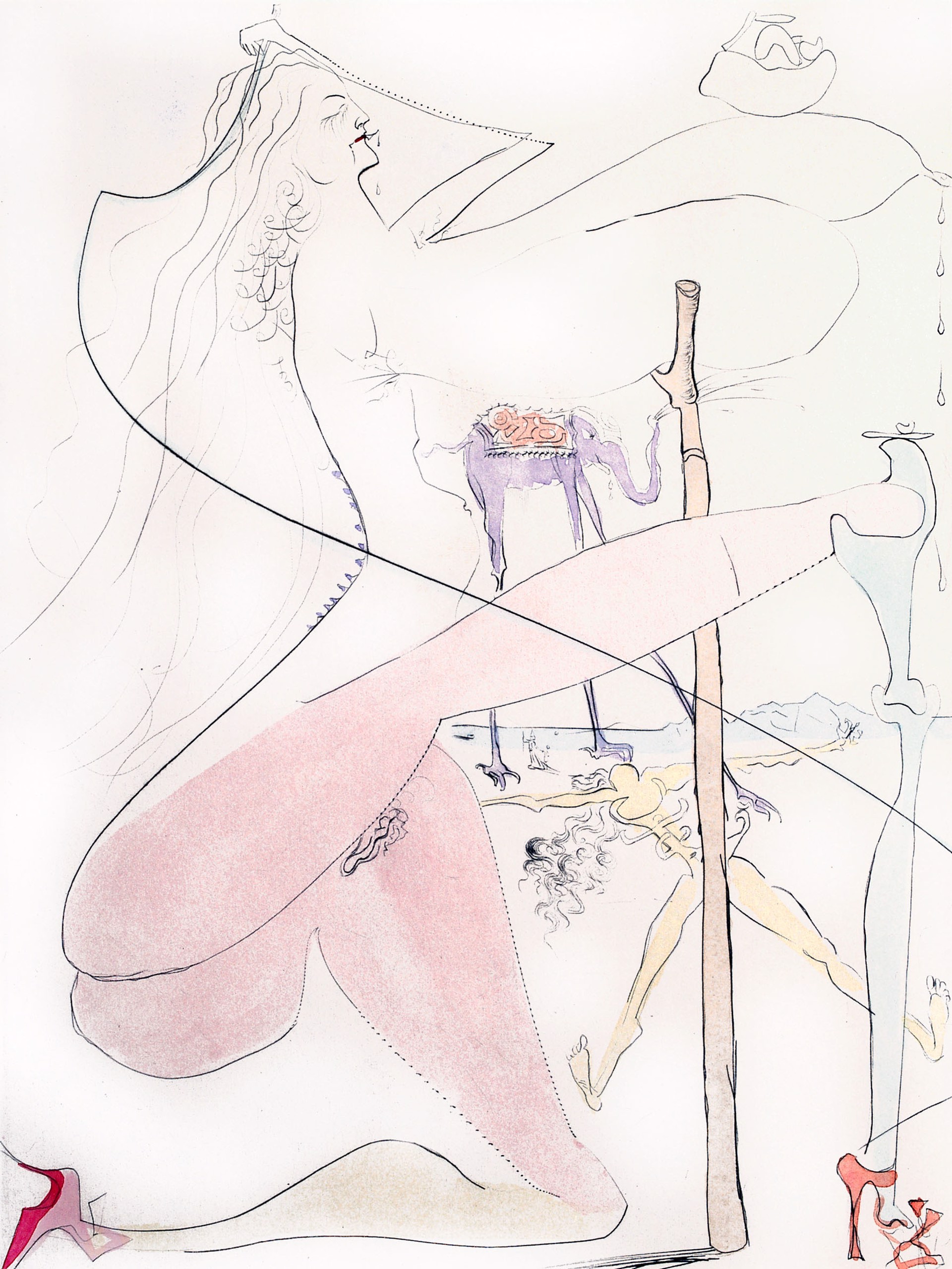 Venus in Furs "Woman with Crutch" by Salvador Dali