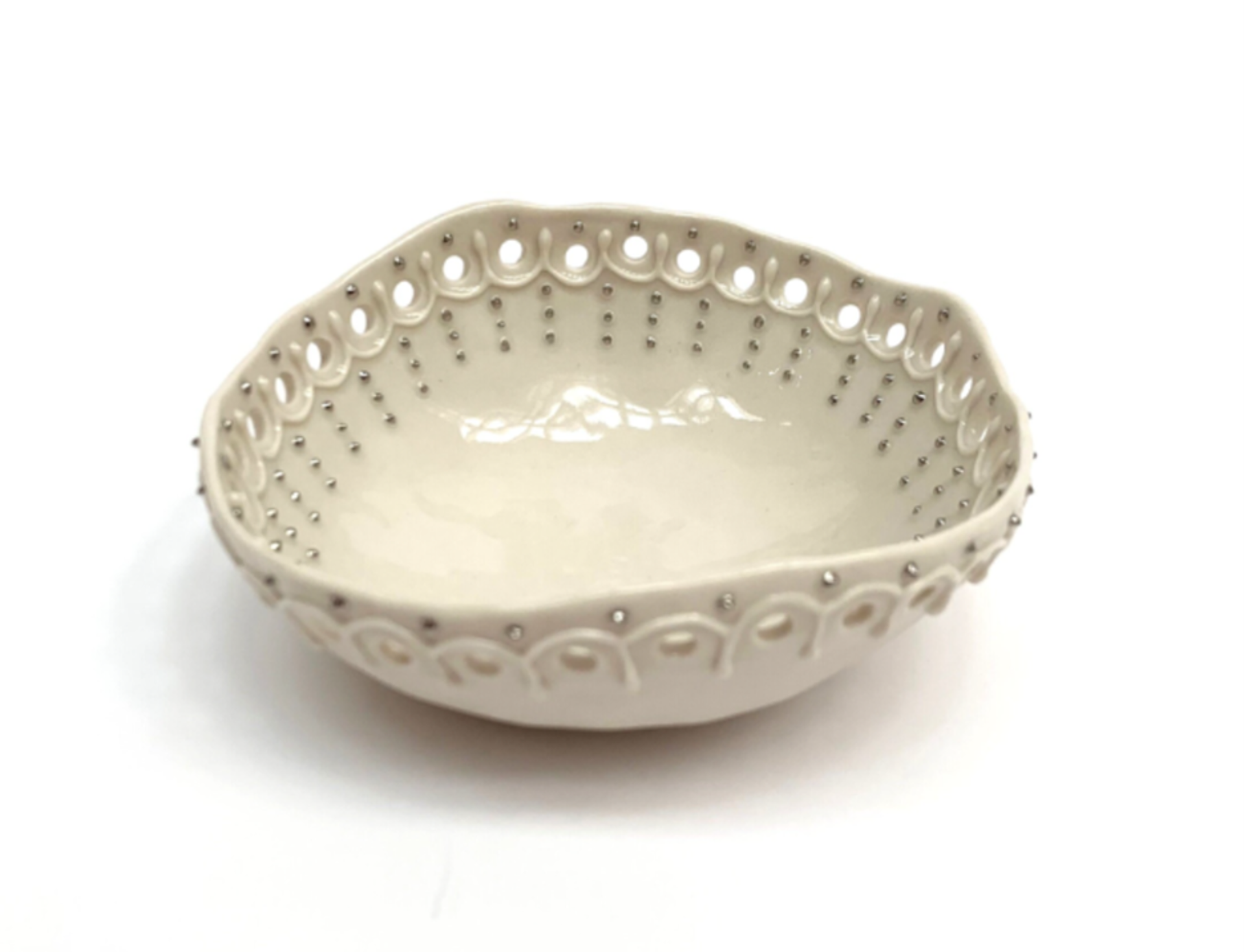 Small Lacy Silver Bowl (5) by Maria Bruckman