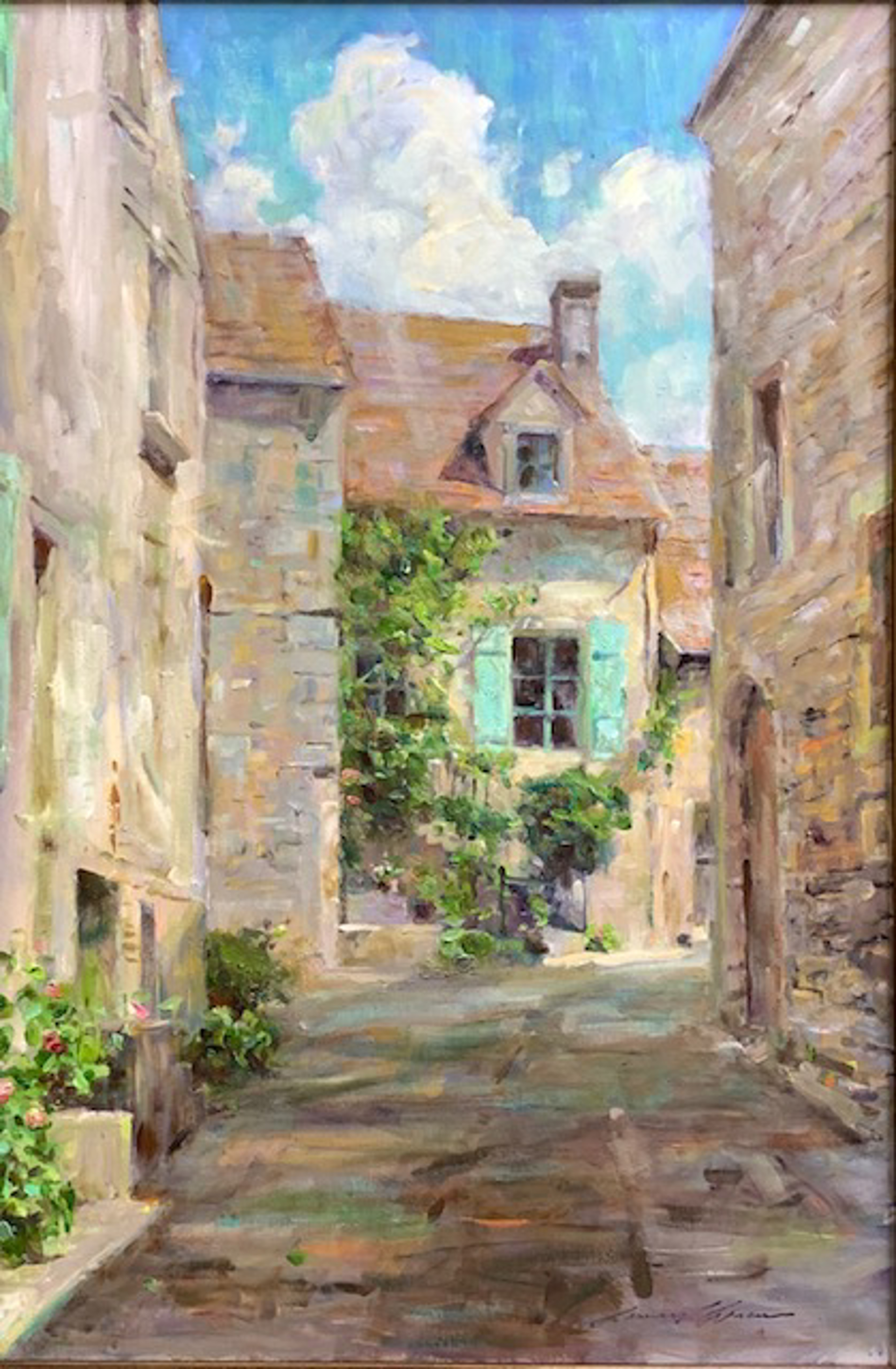 Street in Burgundy by Leonard Wren