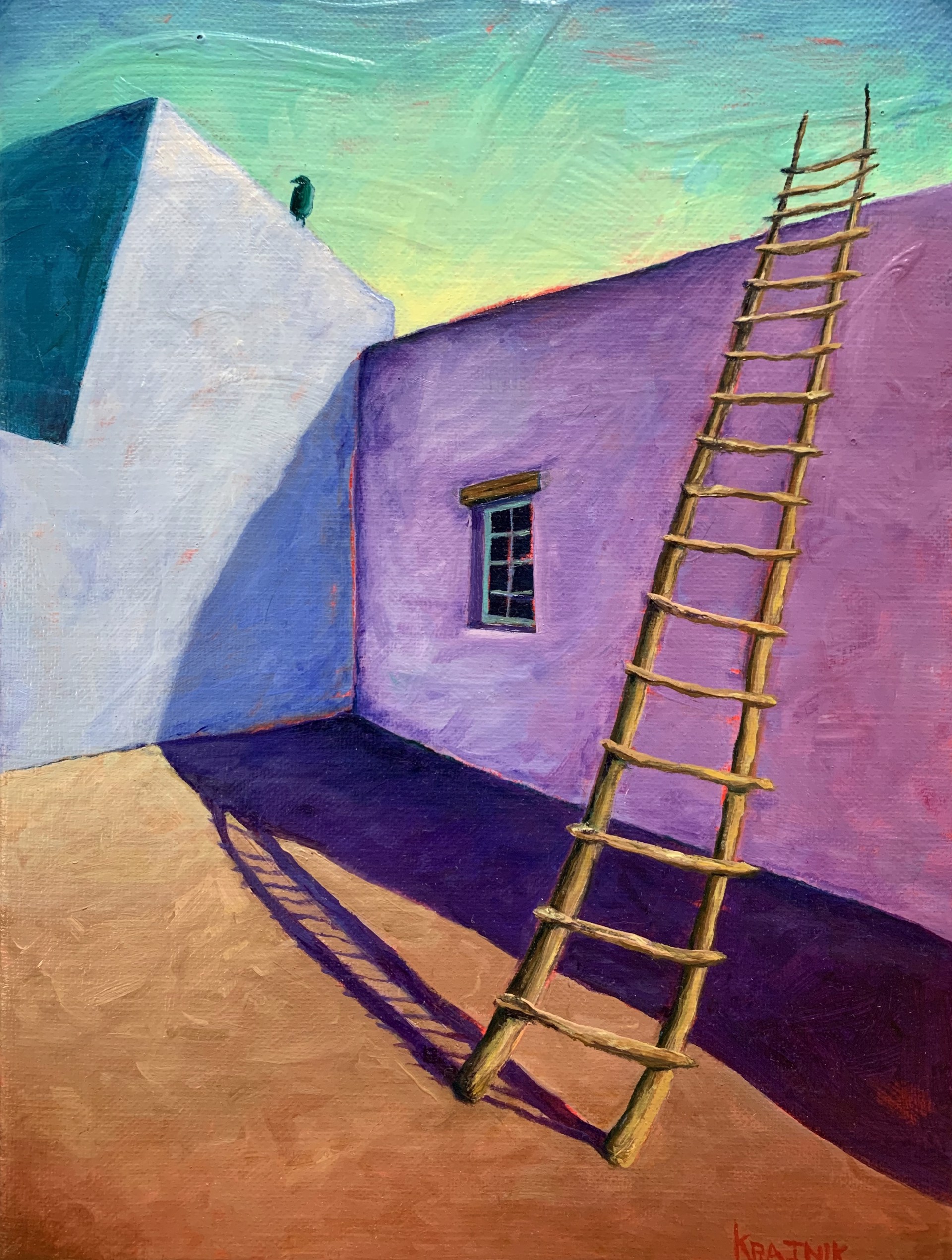 Picuris Pueblo Ladder by Bobby Lee Krajnik