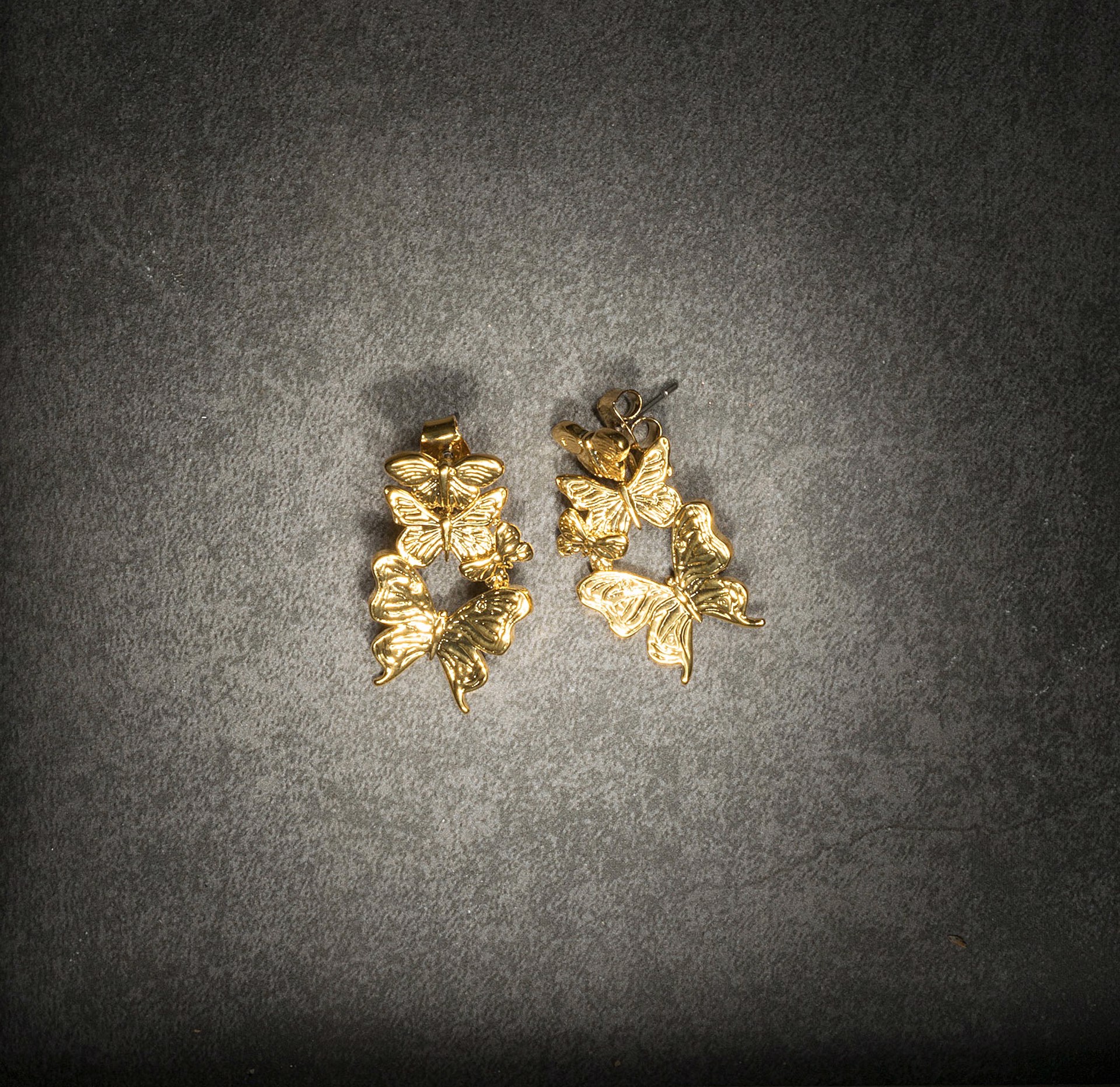 Butterfly Breeze Earrings - Gold Plate by Angela Mia