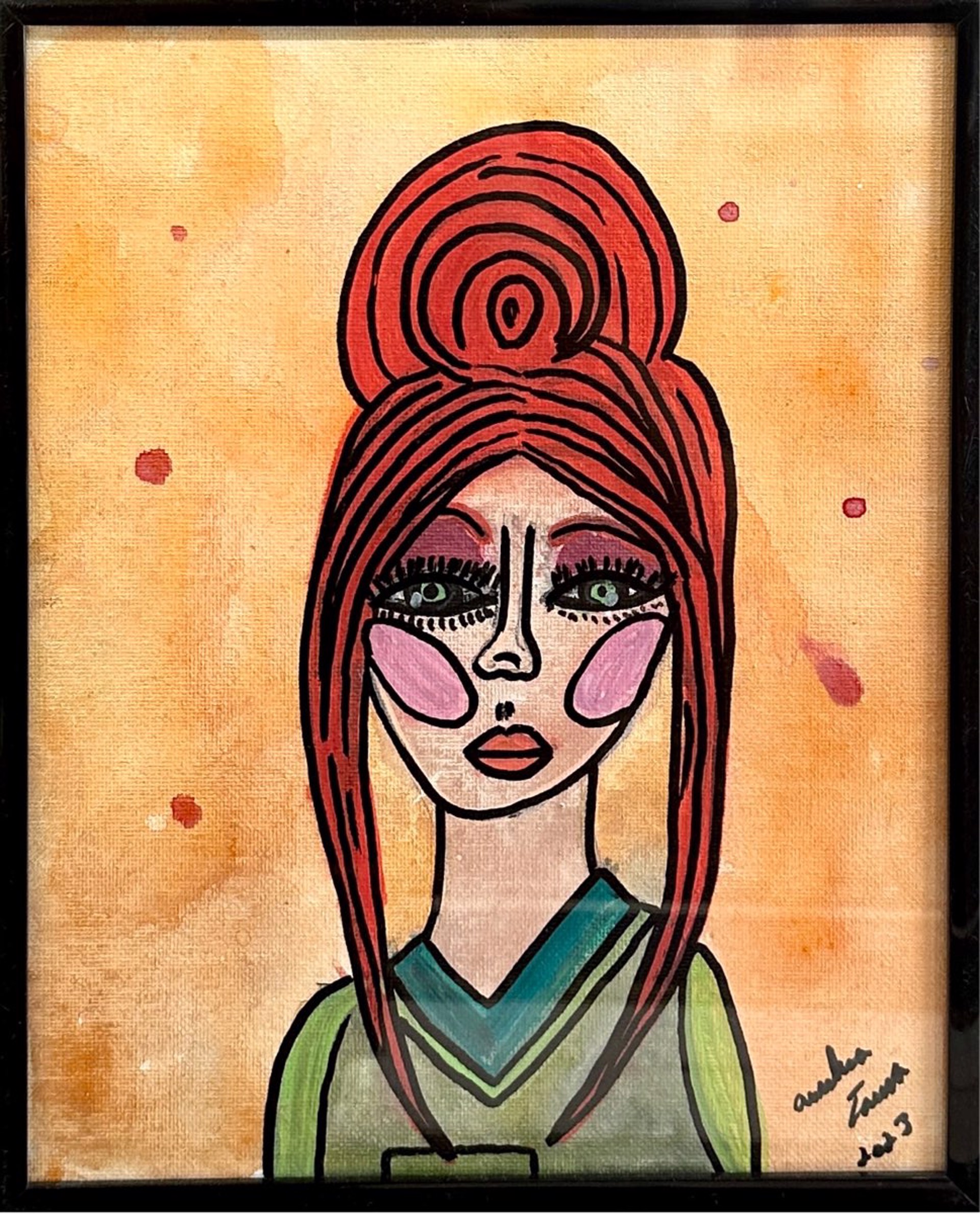 "Orange Hair Woman" by Aundrea T. by One Step Beyond