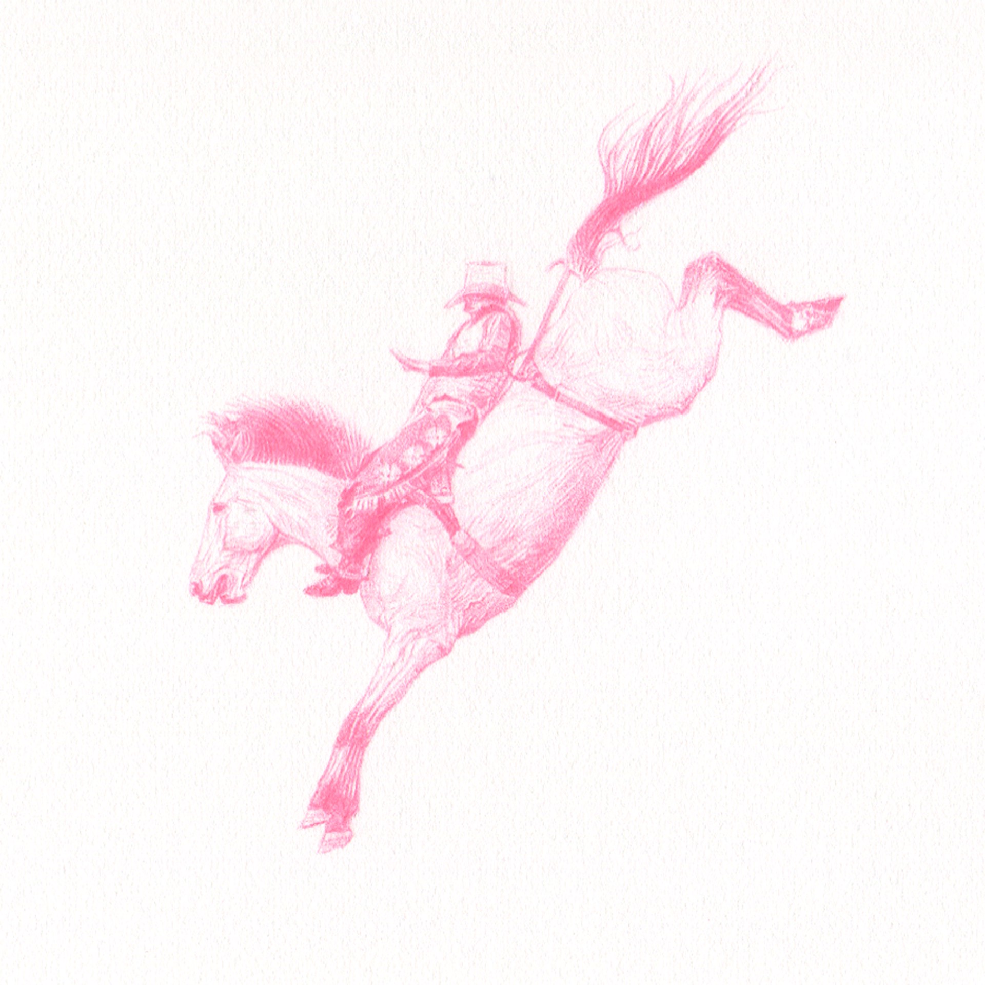  Untitled (Bronc Rider #4150) by Clayton Porter