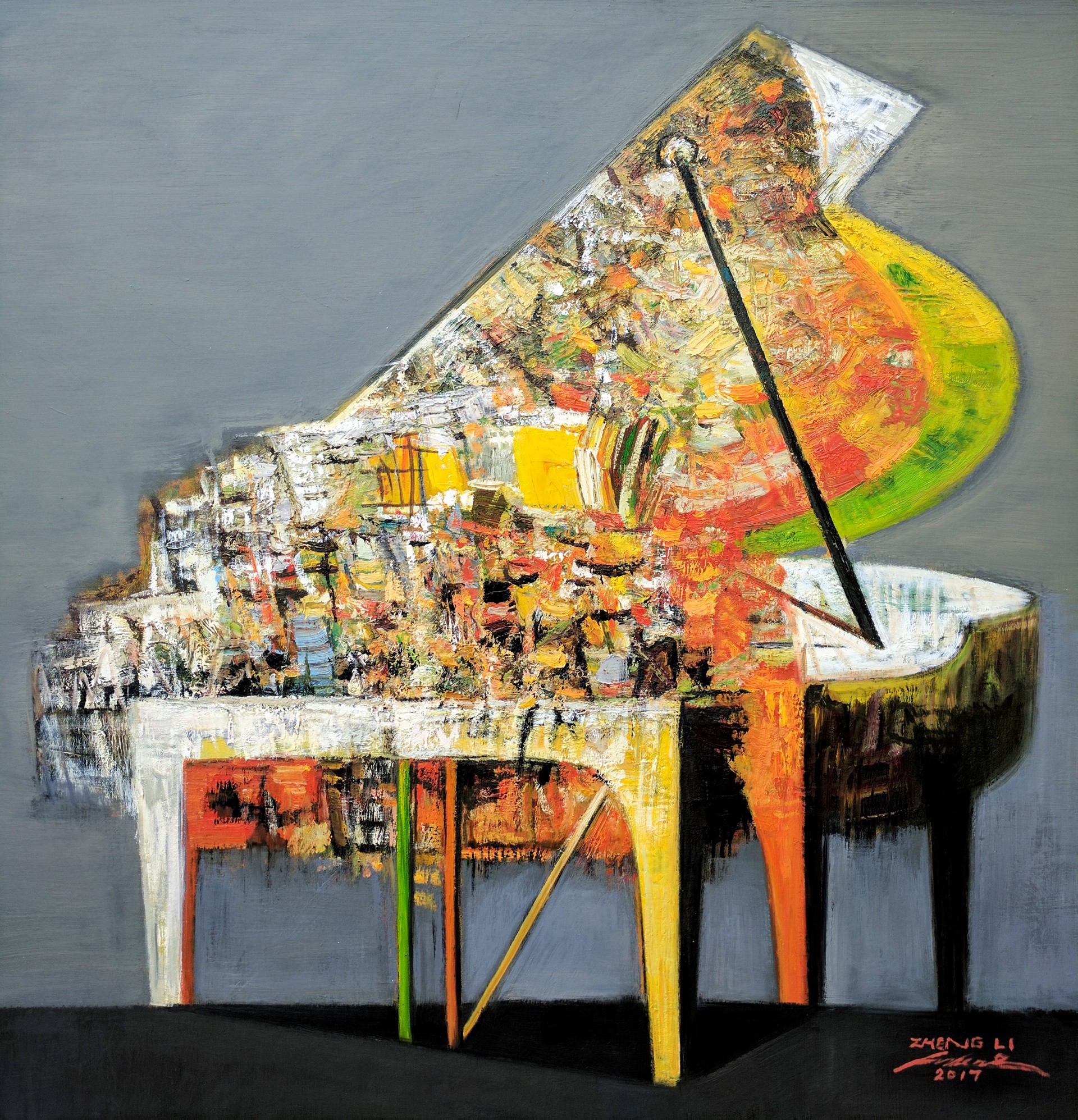 Piano in Gray by ZHENG LI