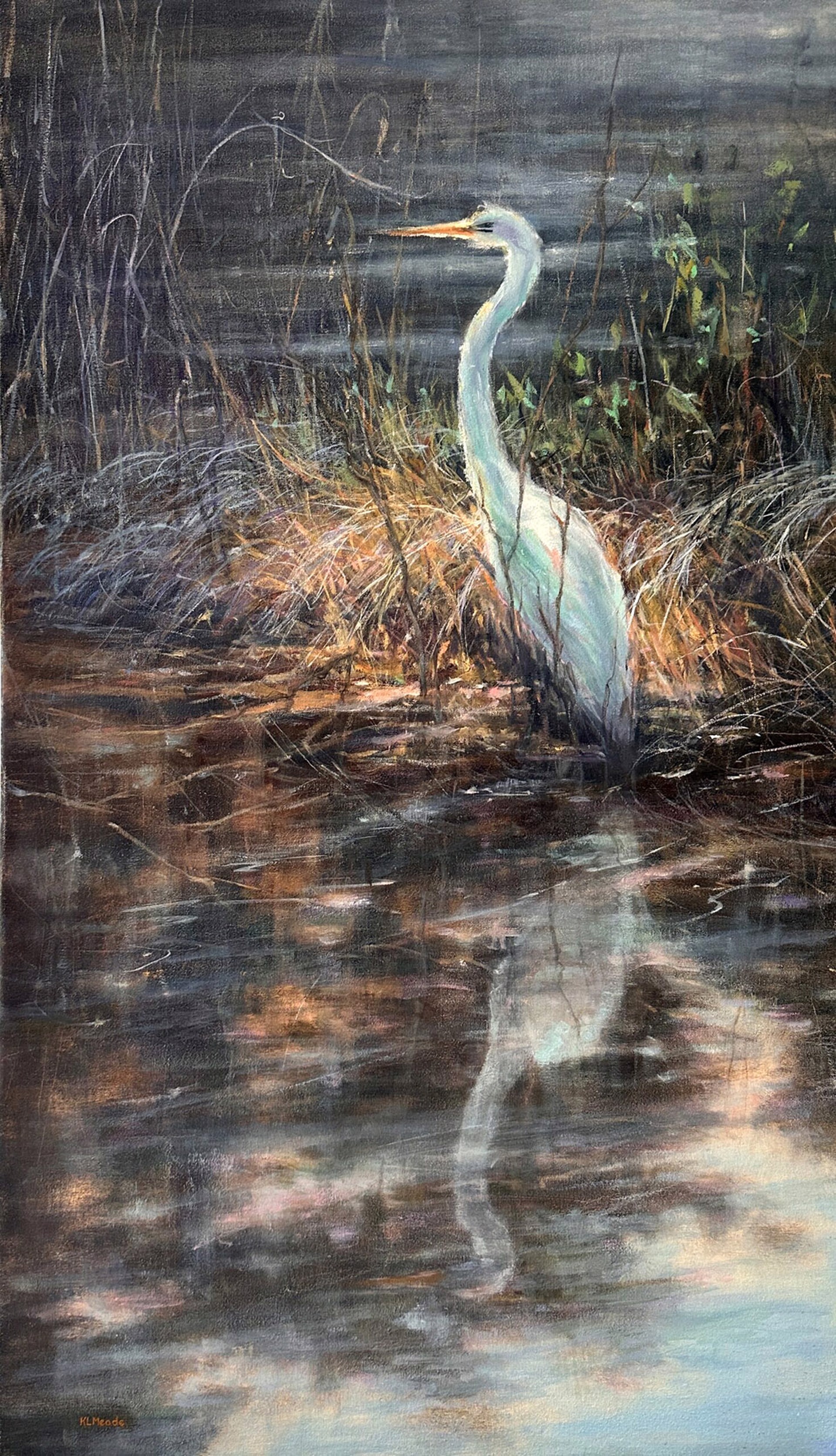 Katherine LaPlace Meade "White Heron" by Oil Painters of America
