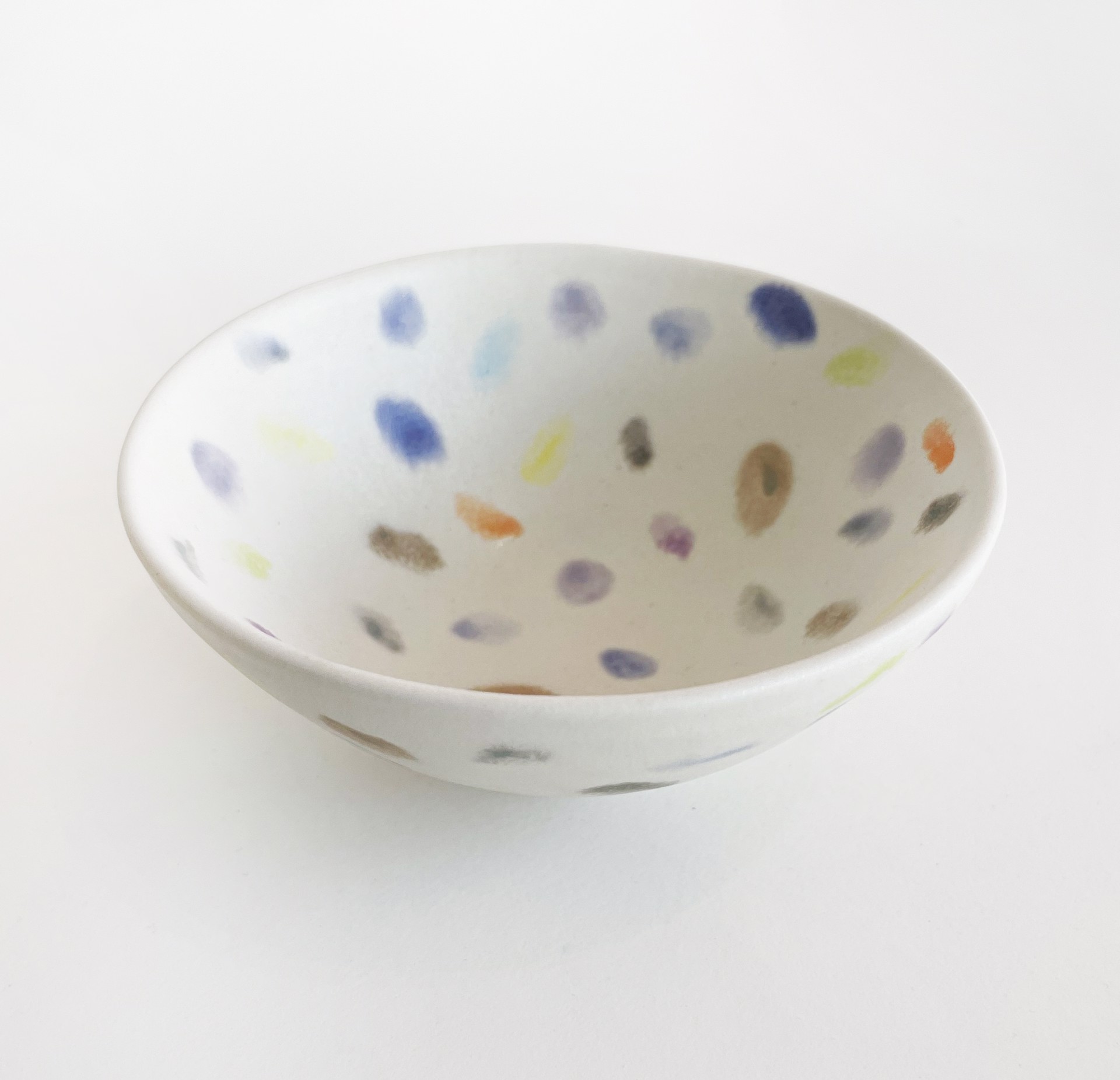 Small Bowl with Snowflake Glaze by Bean Finneran