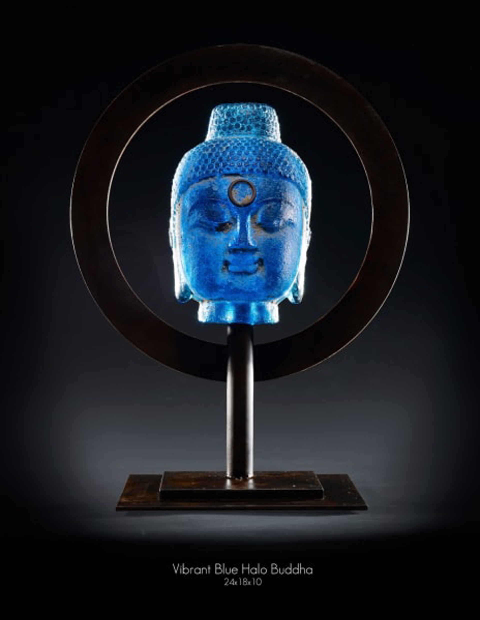 Halo Buddha Vibrant Blue by Marlene Rose (b. 1967)