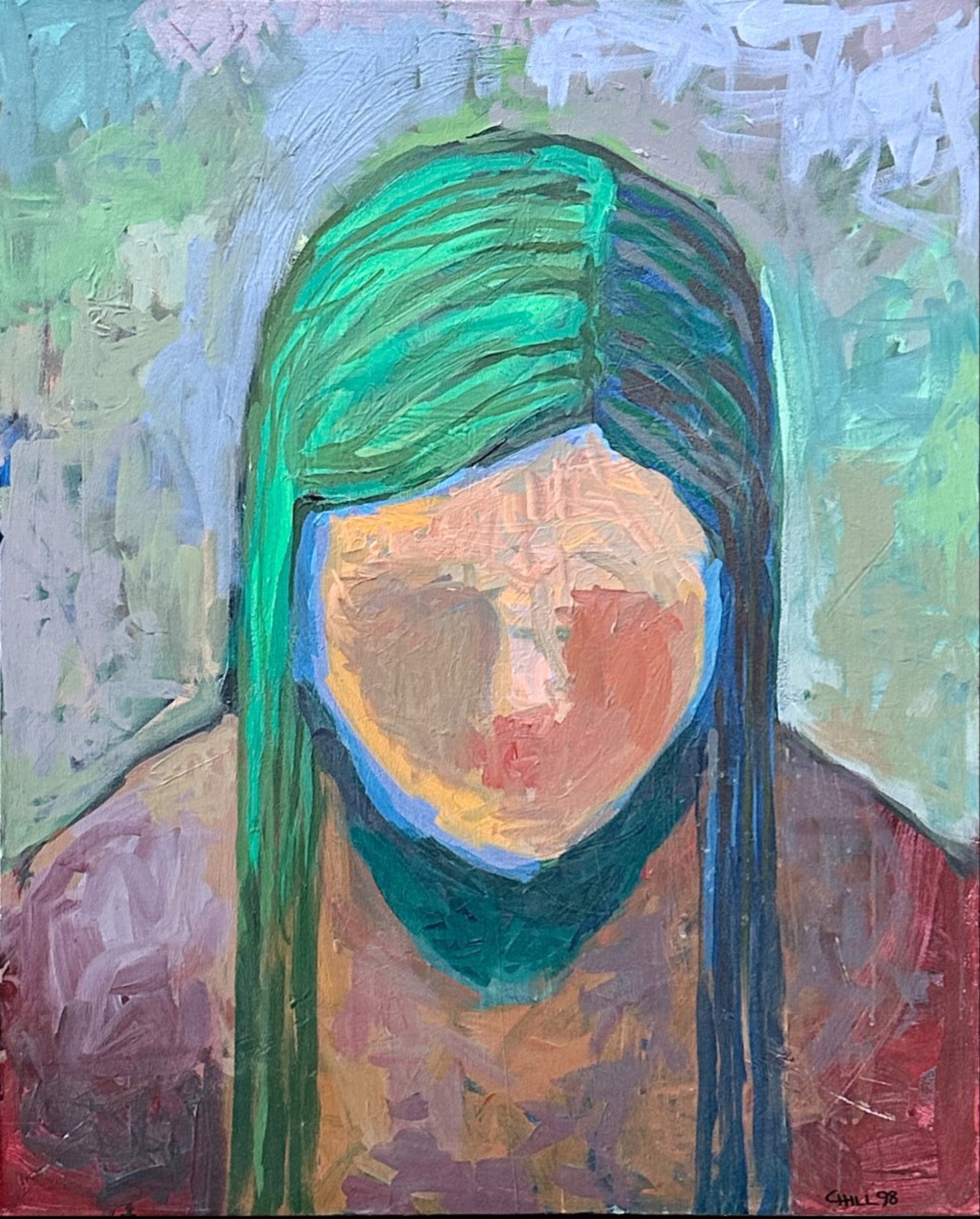 "Woman Portrait" by Chill circa 1998 by Art One Resale Inventory