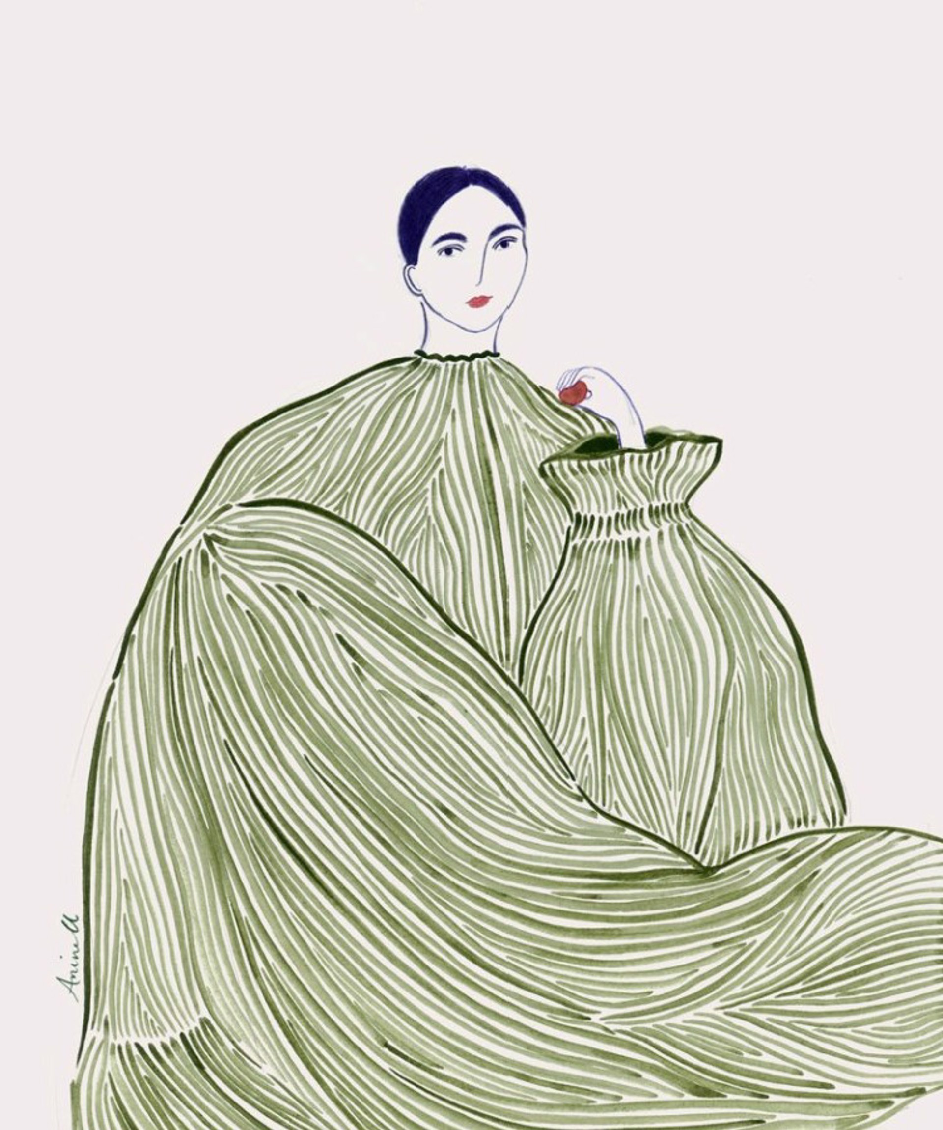 Green Dress by Anine Cecilie Iversen