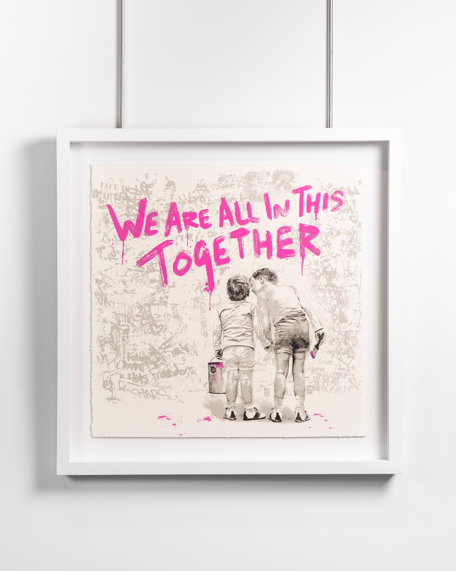 We Are All In This Together (fuschia) by Mr.Brainwash
