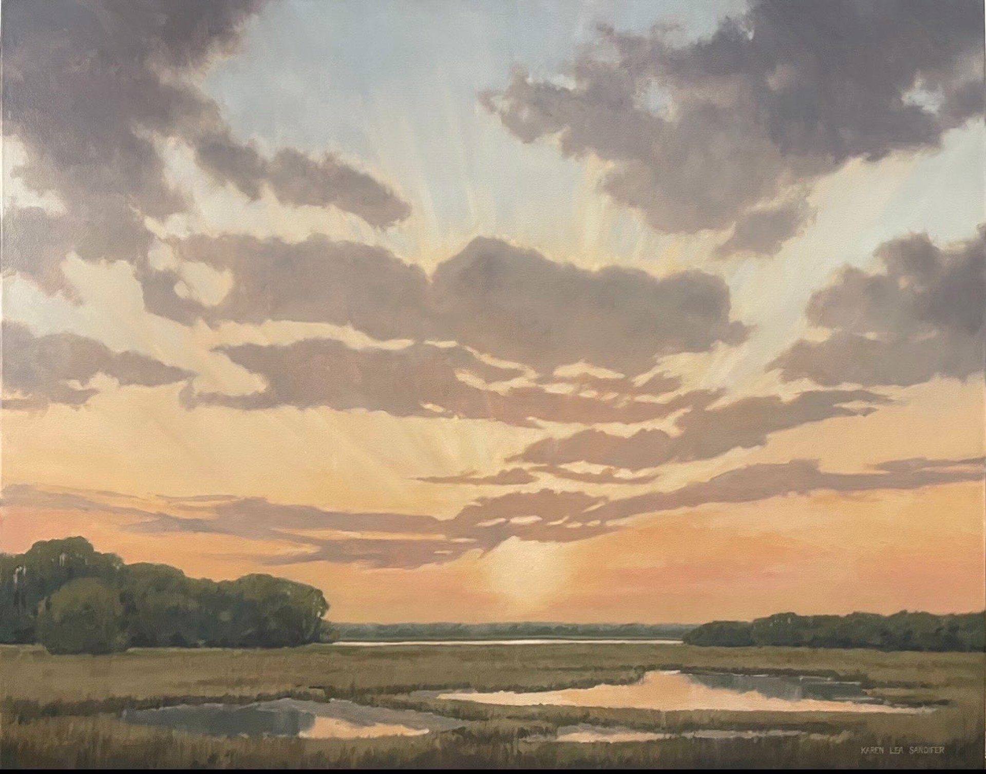 Sunset on the Marsh by Karen Lea Sandifer