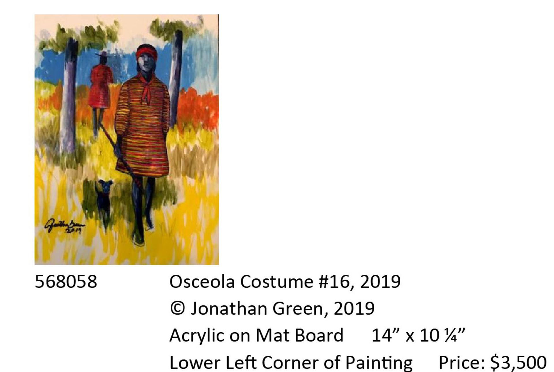 Osceola Costume #16 by Jonathan Green - Pop-Up Event