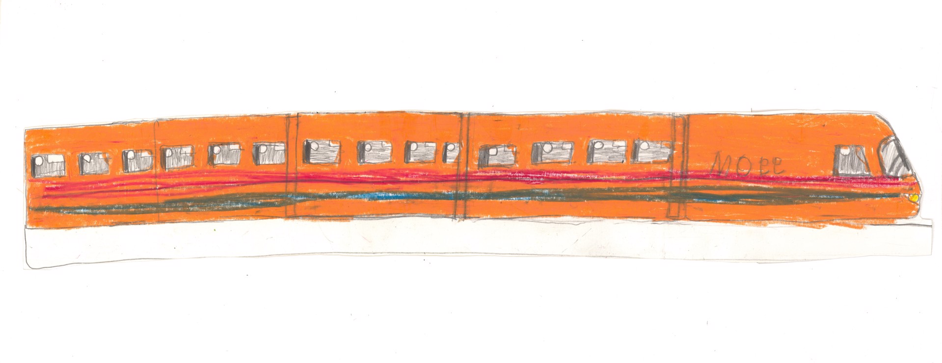 Orange Train by Michael Haynes