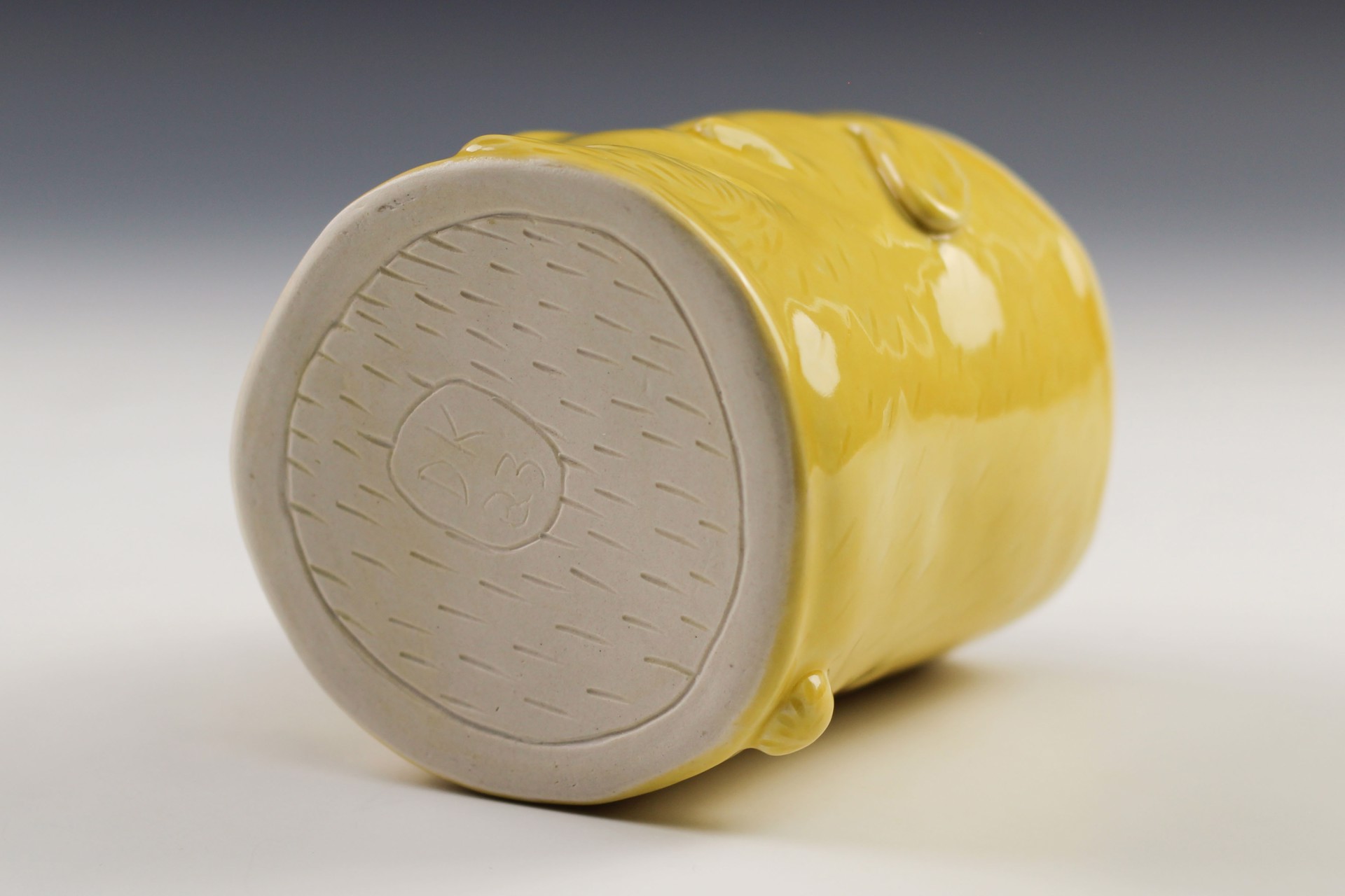 Yellow Bunny Mug by Debbie Kupinsky