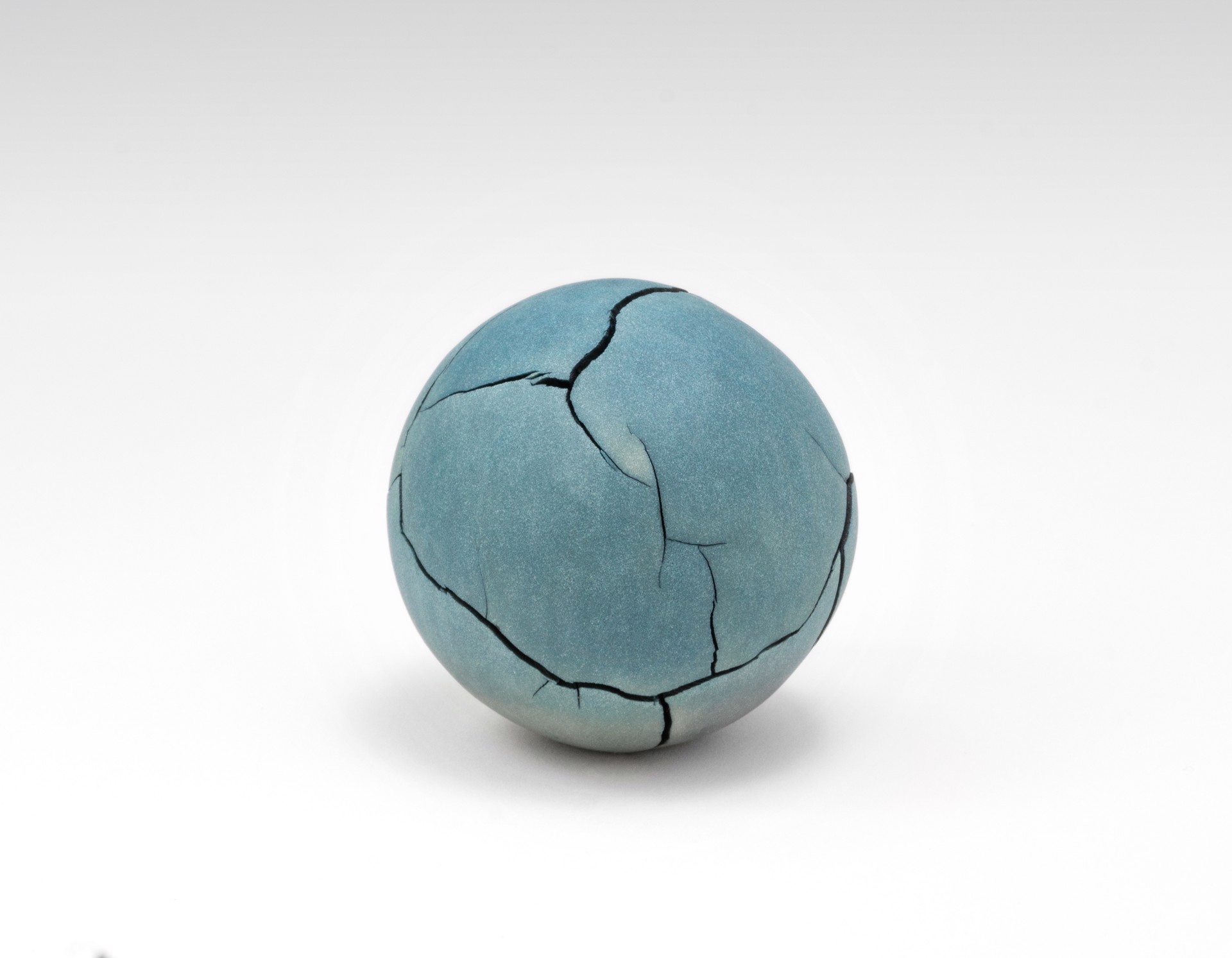 Green Porcelain Sphere by Liza Riddle
