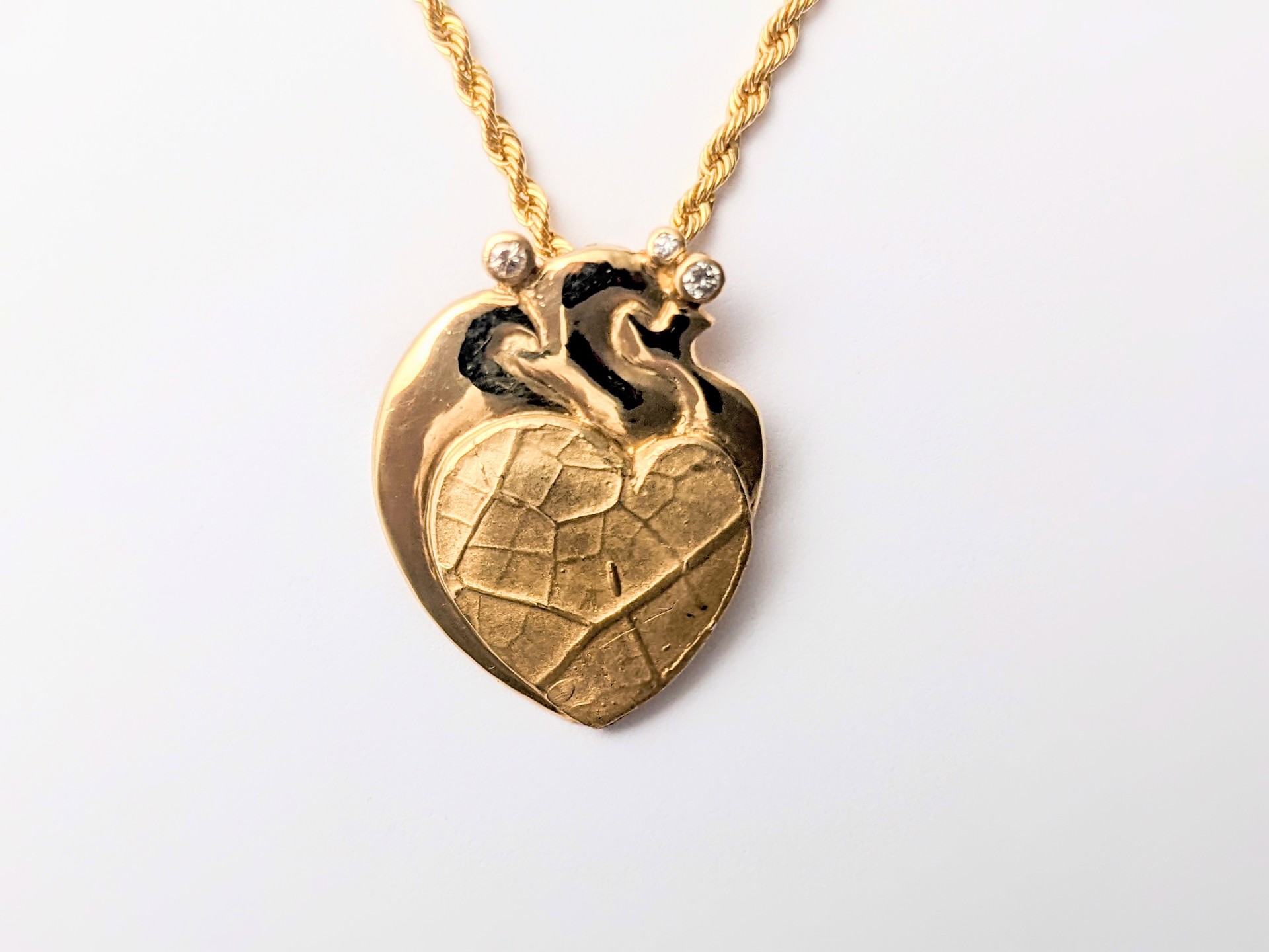3 Waves & Heart Pendant by Sharon Amber