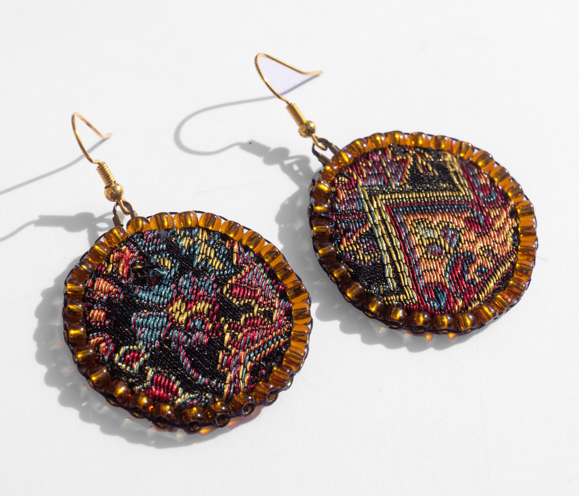 Tapestry earrings by Hattie Lee Mendoza