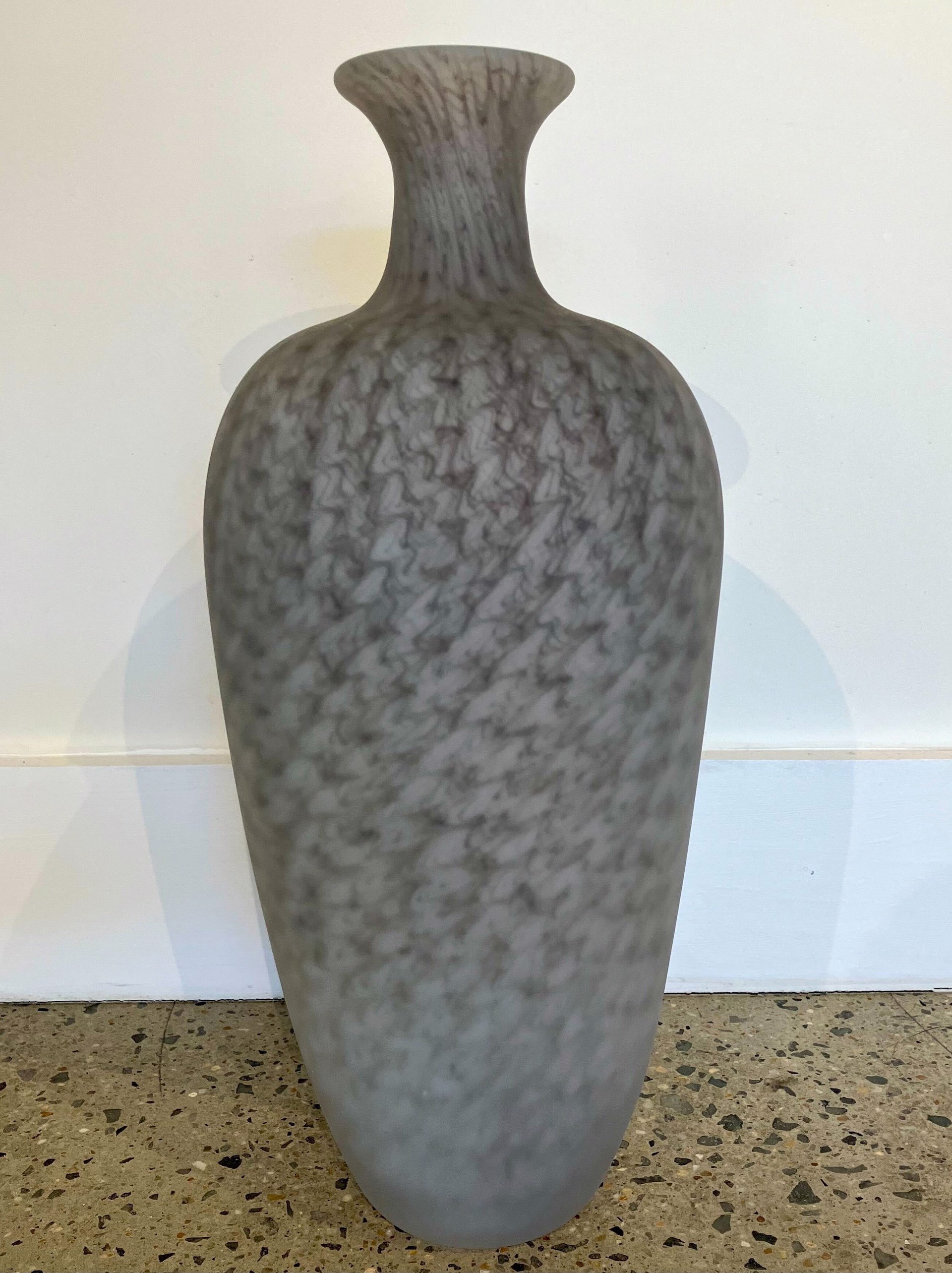 Tall Charcoal Grey Vessel by John Geci