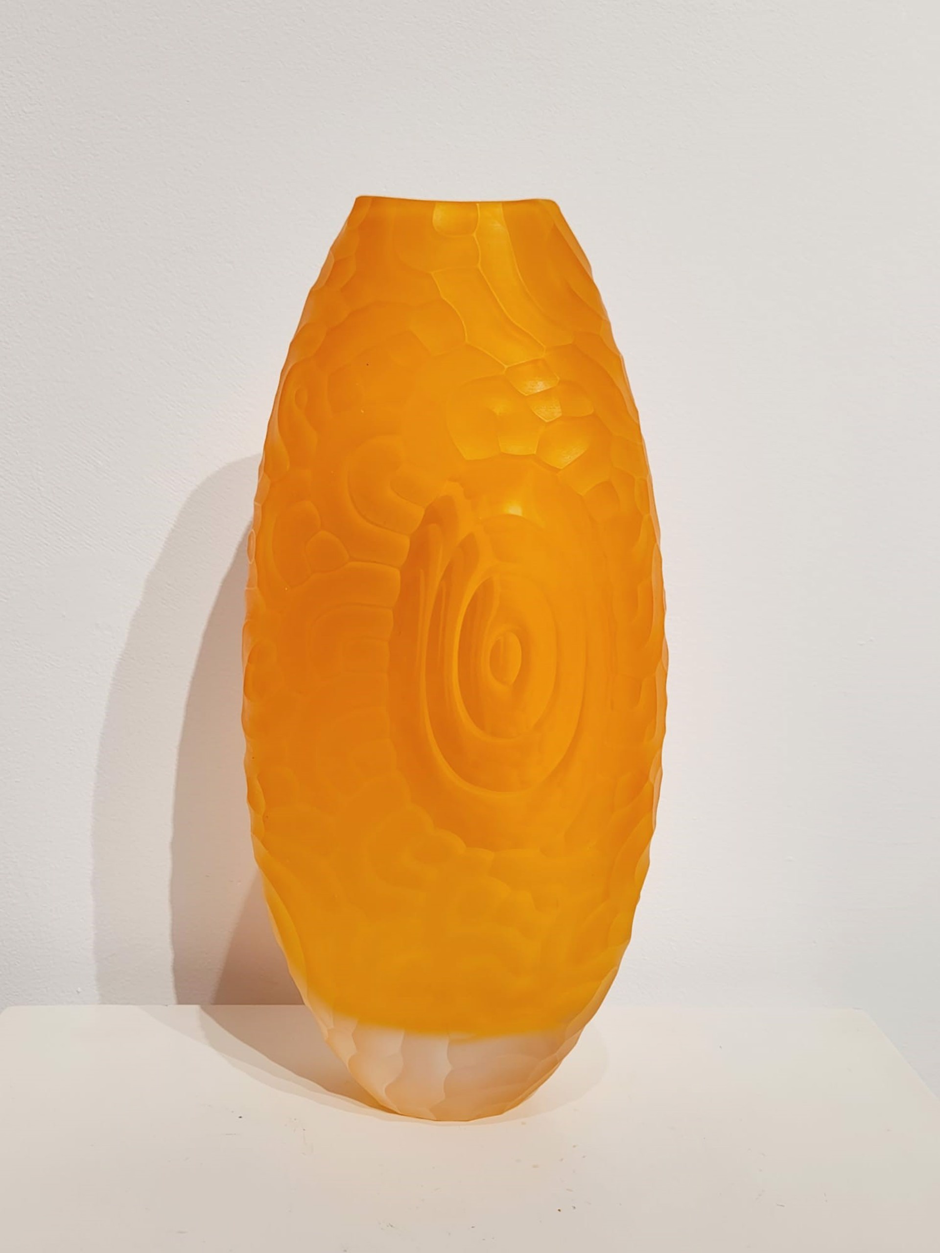Tall Orange Vase by Pietro & Riccardo Ferro