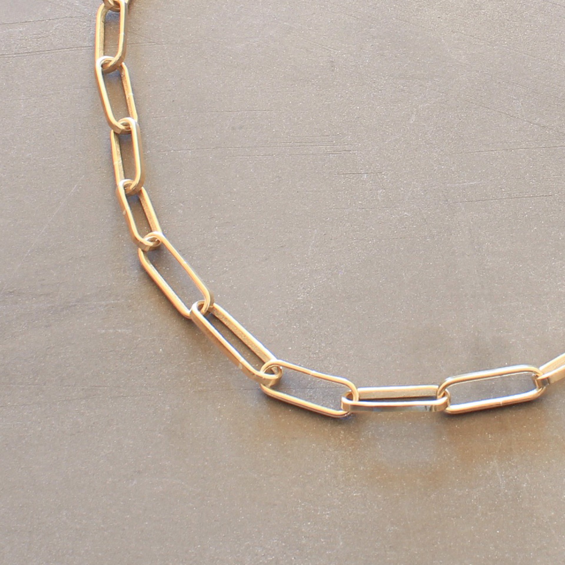 Flat Link Chain + Brass by Audrey Laine