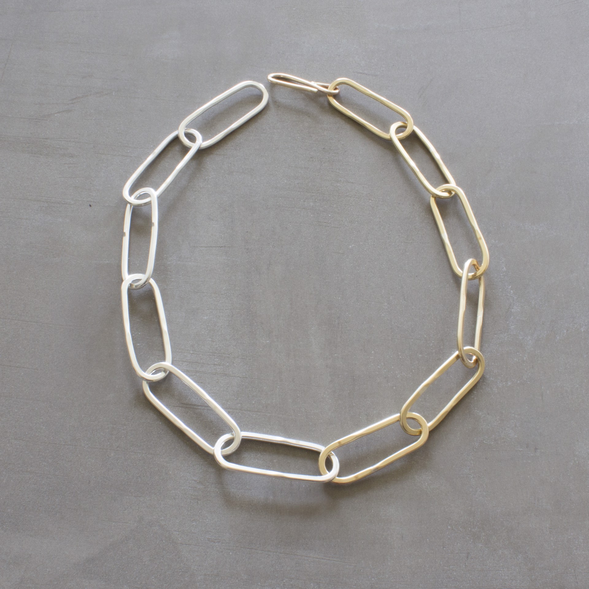 Chunky Chain - Brass and Sterling Silver by Audrey Laine