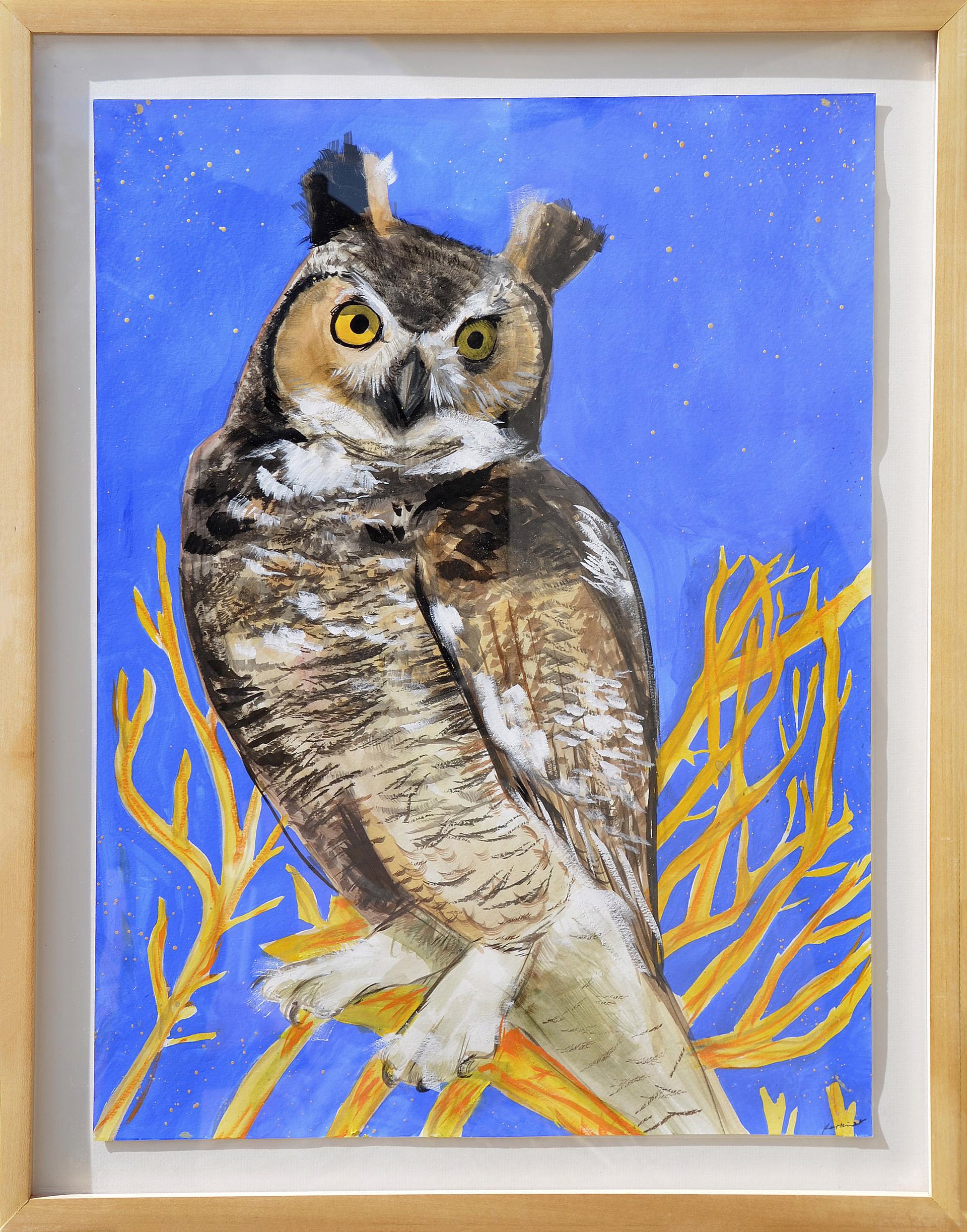 Our Neighborhood Great Horned Owl by Kat Kinnick