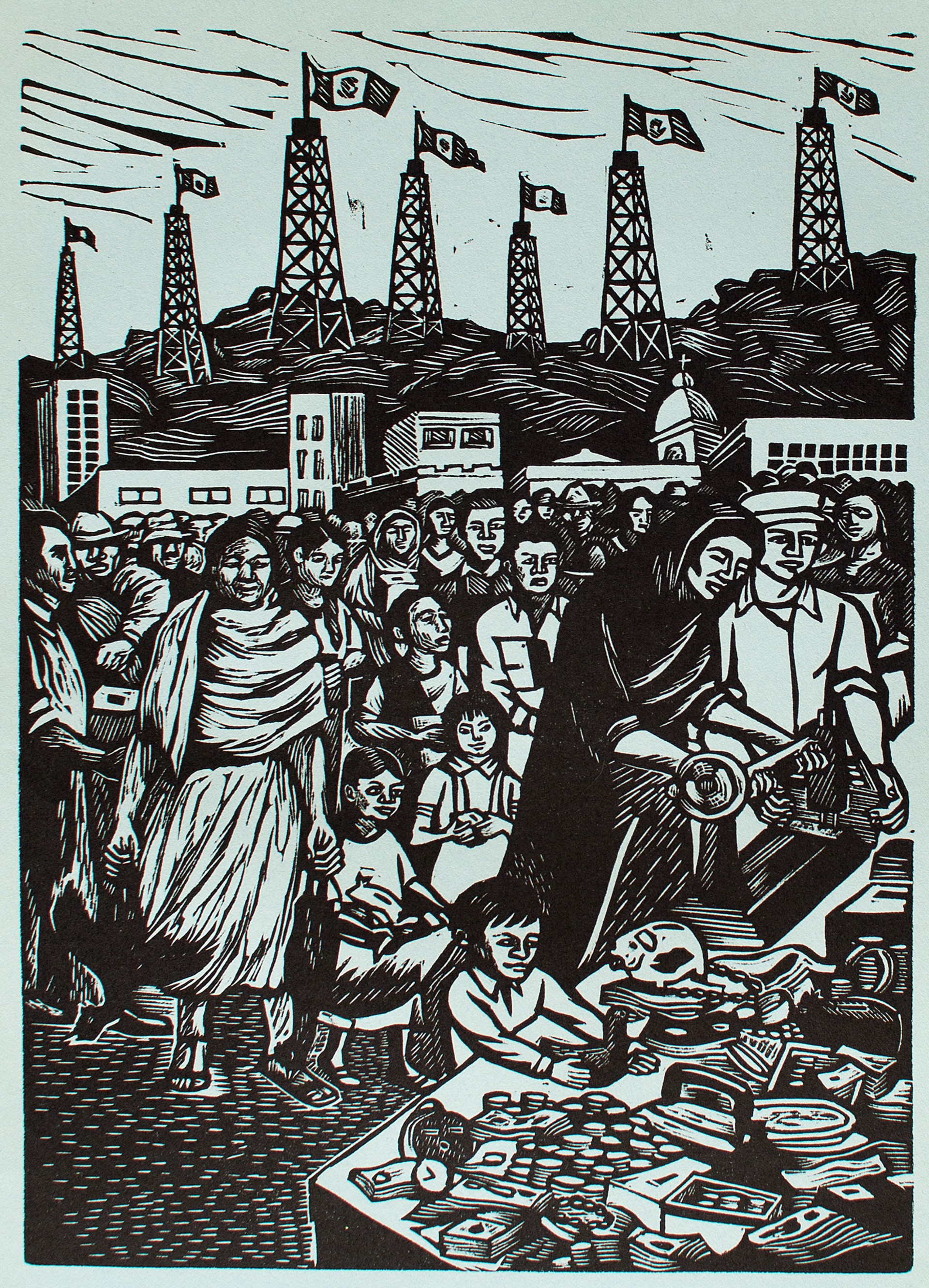 Contribución del Pueblo a la Expropiación Petrolera. 18 de Marzo de 1938 by Elizabeth Catlett