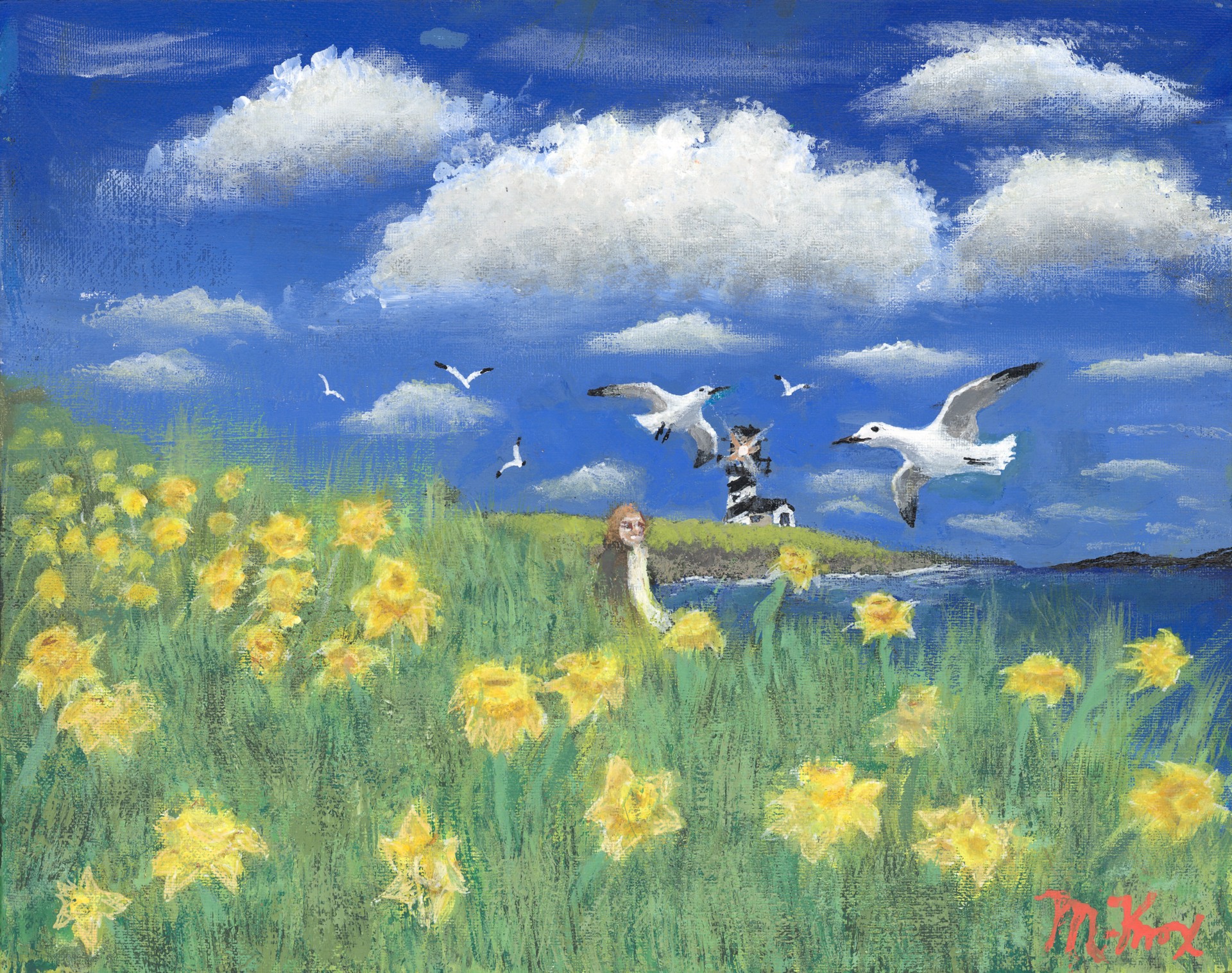 Dreaming of Daffodils (FRAMED) by Mike Knox