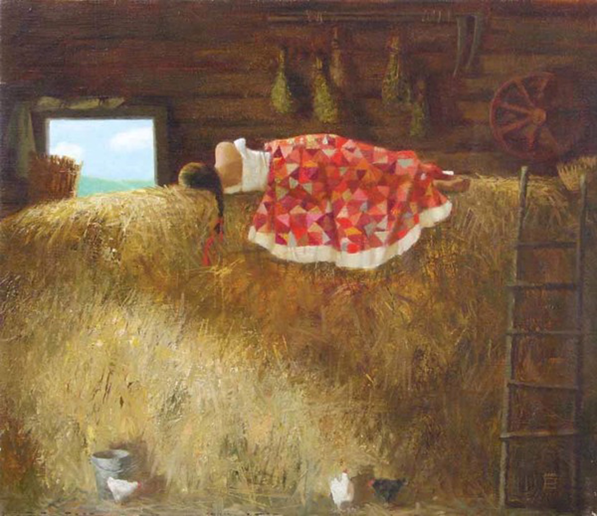 On The Hayloft by Elena Prudnikova