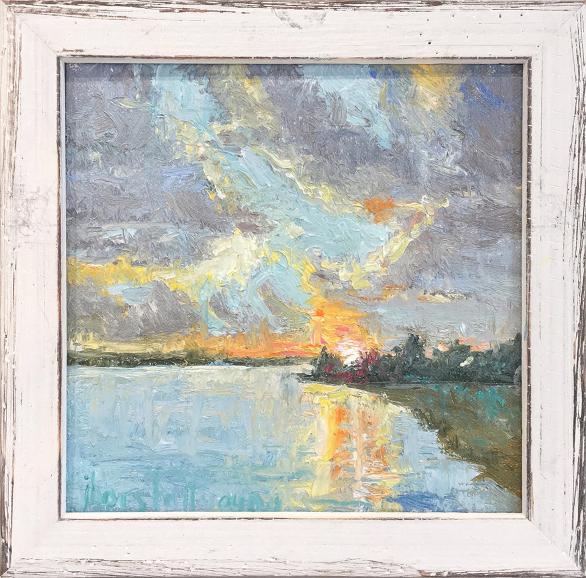 Sunset Behind the Point (L542) by Joan Horsfall Young