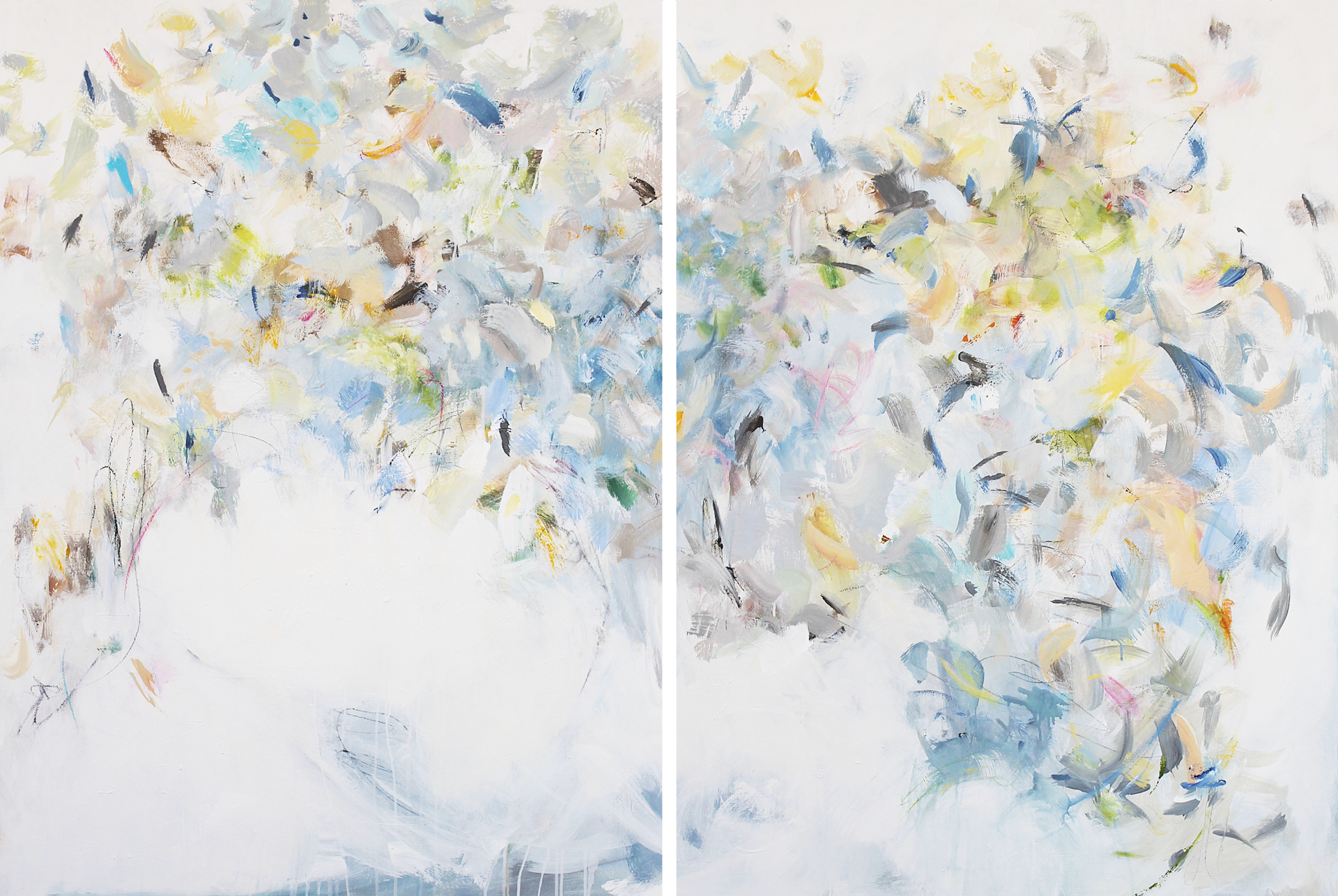 Whisper Yes (diptych) by Maria Burtis