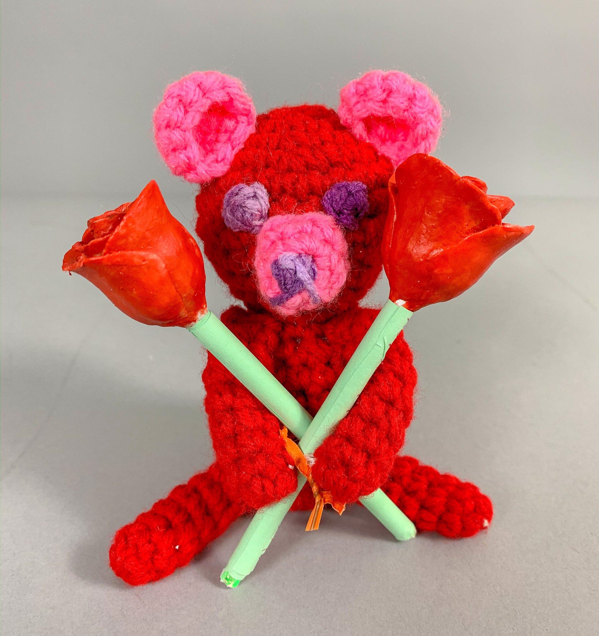 Bear Holiday, 2 Roses by Jerry T. Lopez