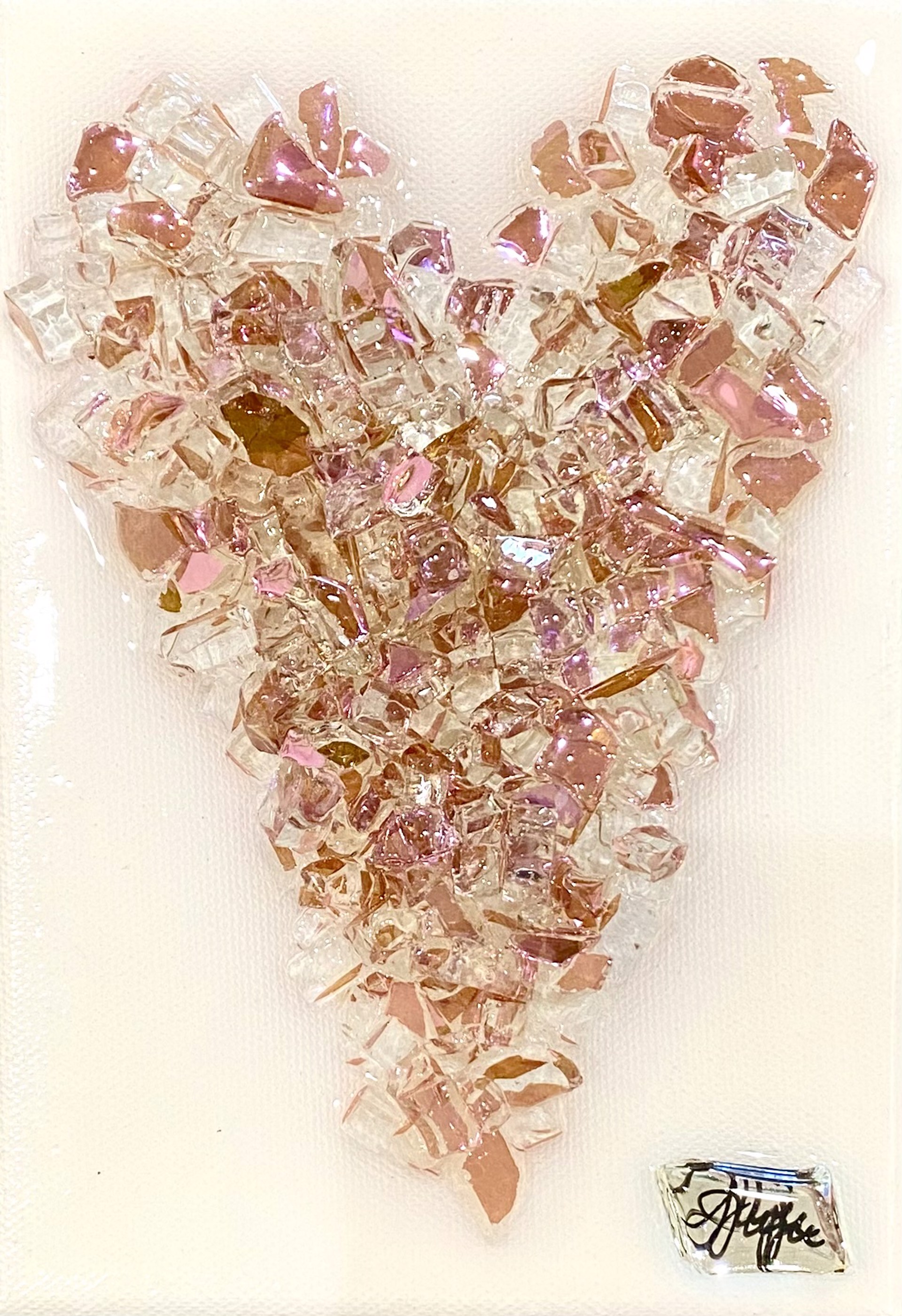 Pink Heart by Good Juju Glass Art