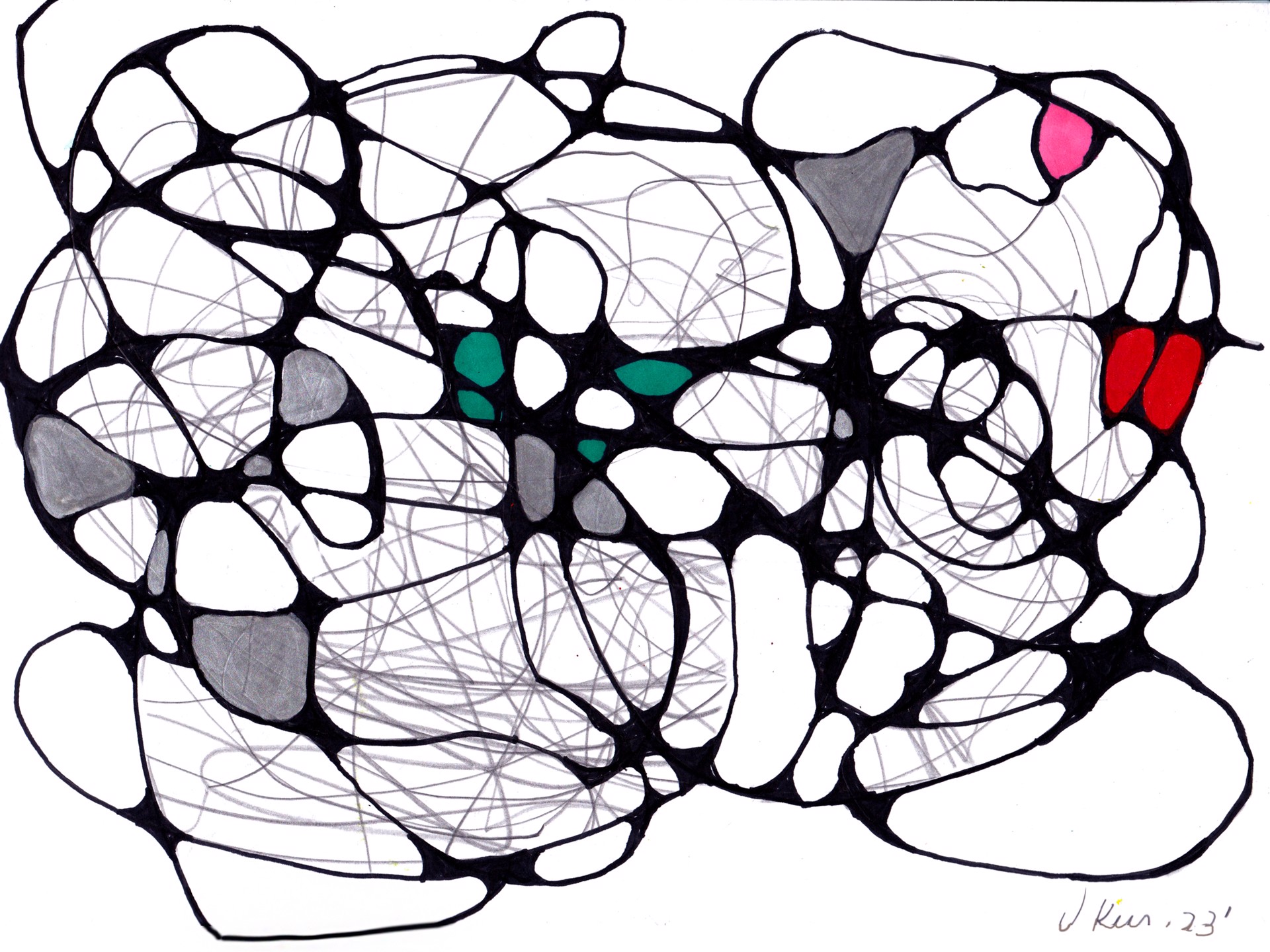 Neurographic Drawing by Valerie Kerr