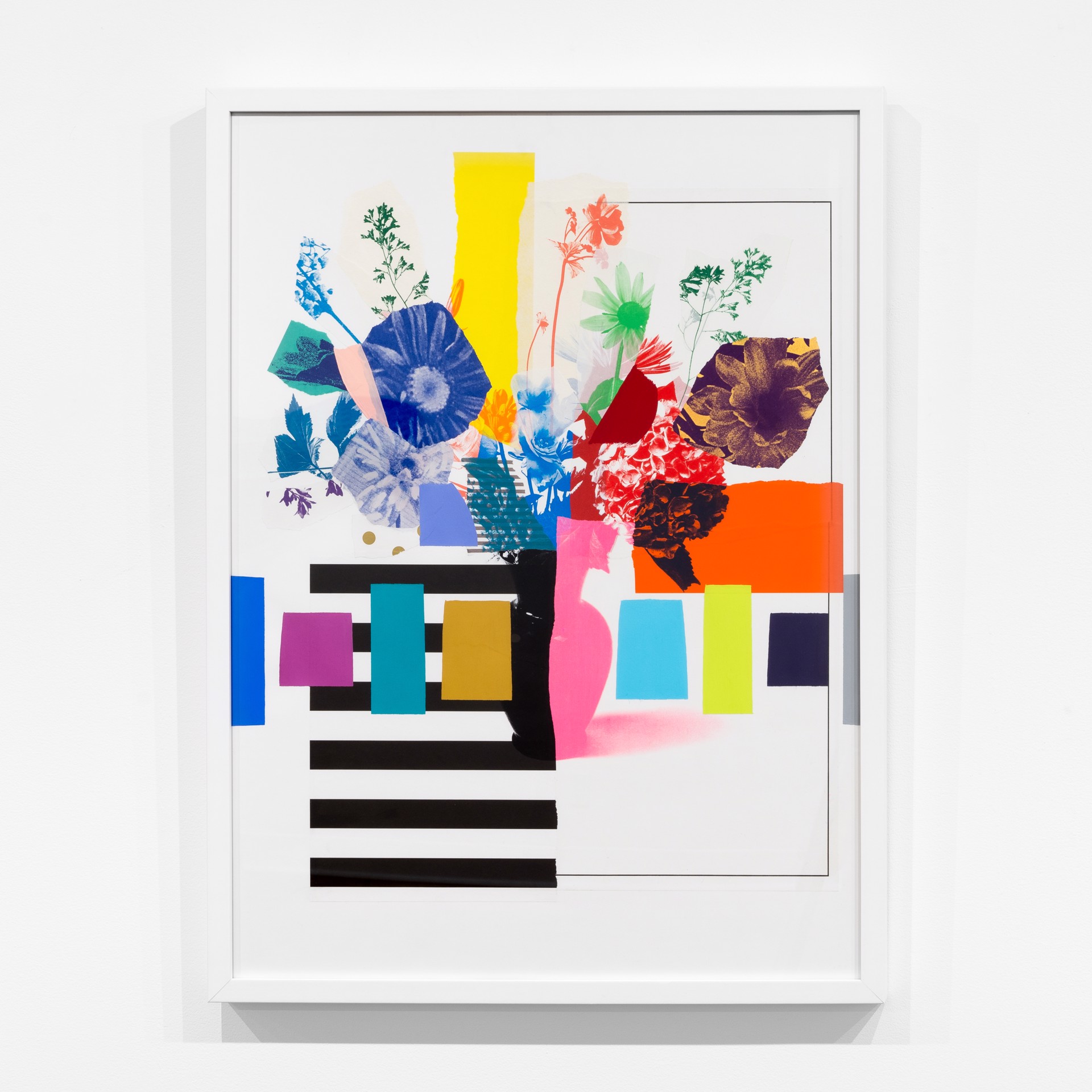 Paper Bouquet (orange hydrangea + stripes) by Emily Filler