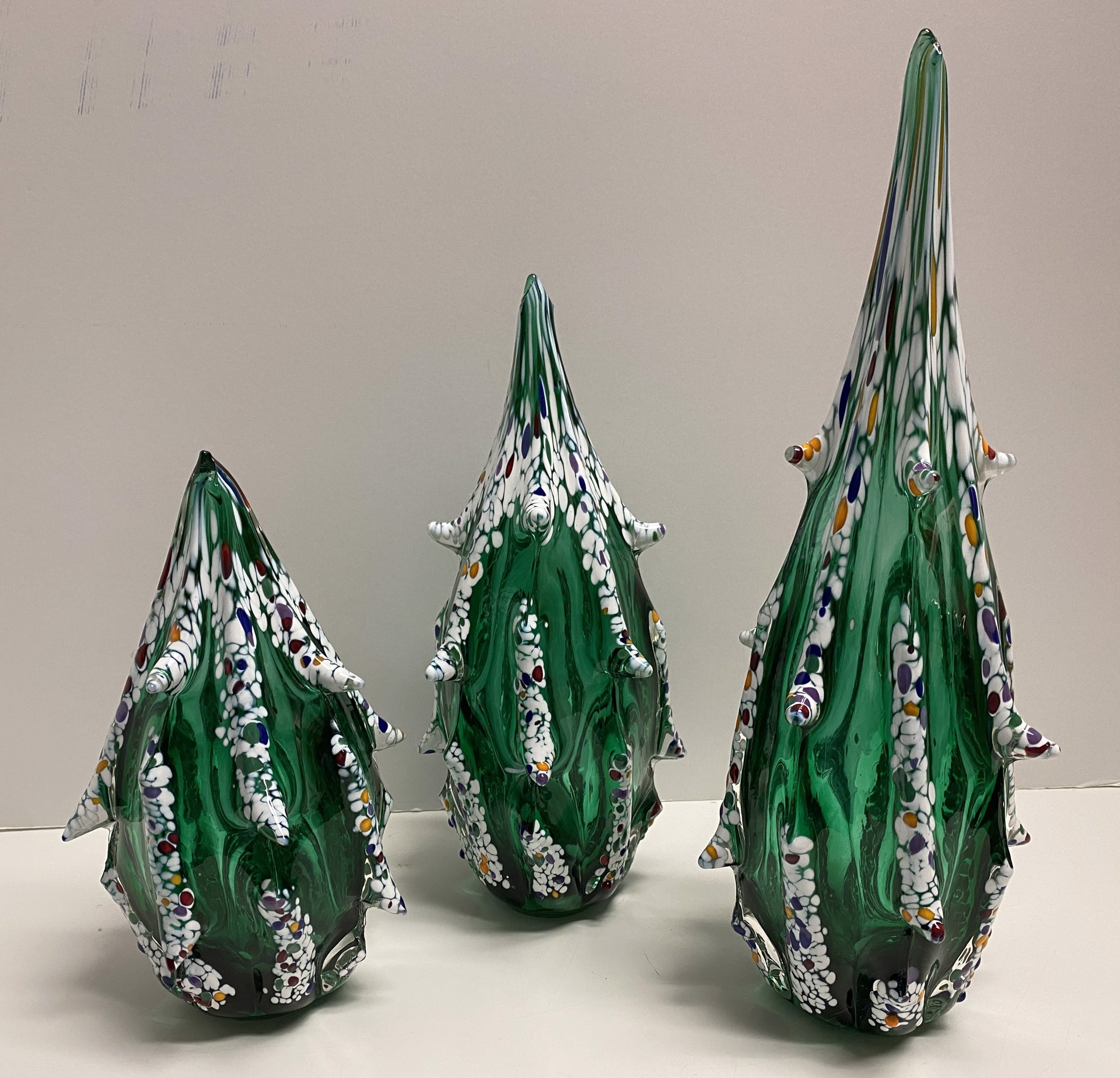 Christmas Trees (green) by Rosetree Glass