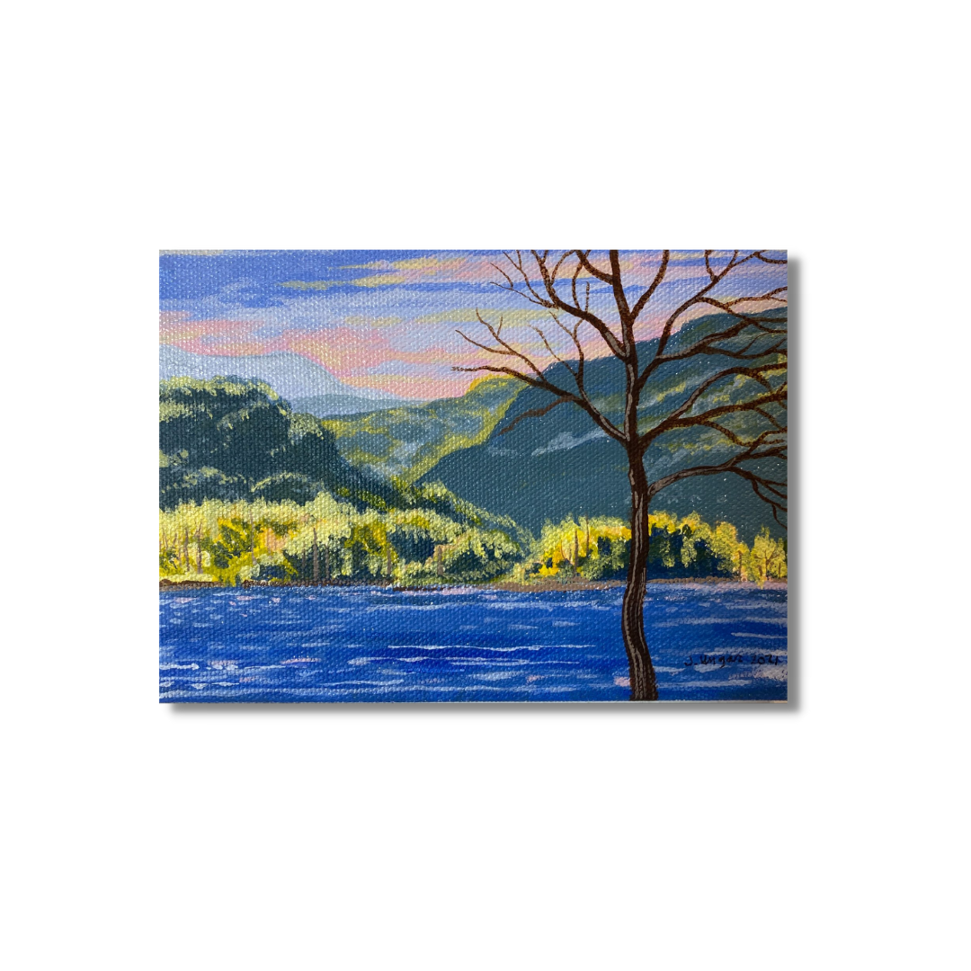River Under Sunset by Jeanne Ungar