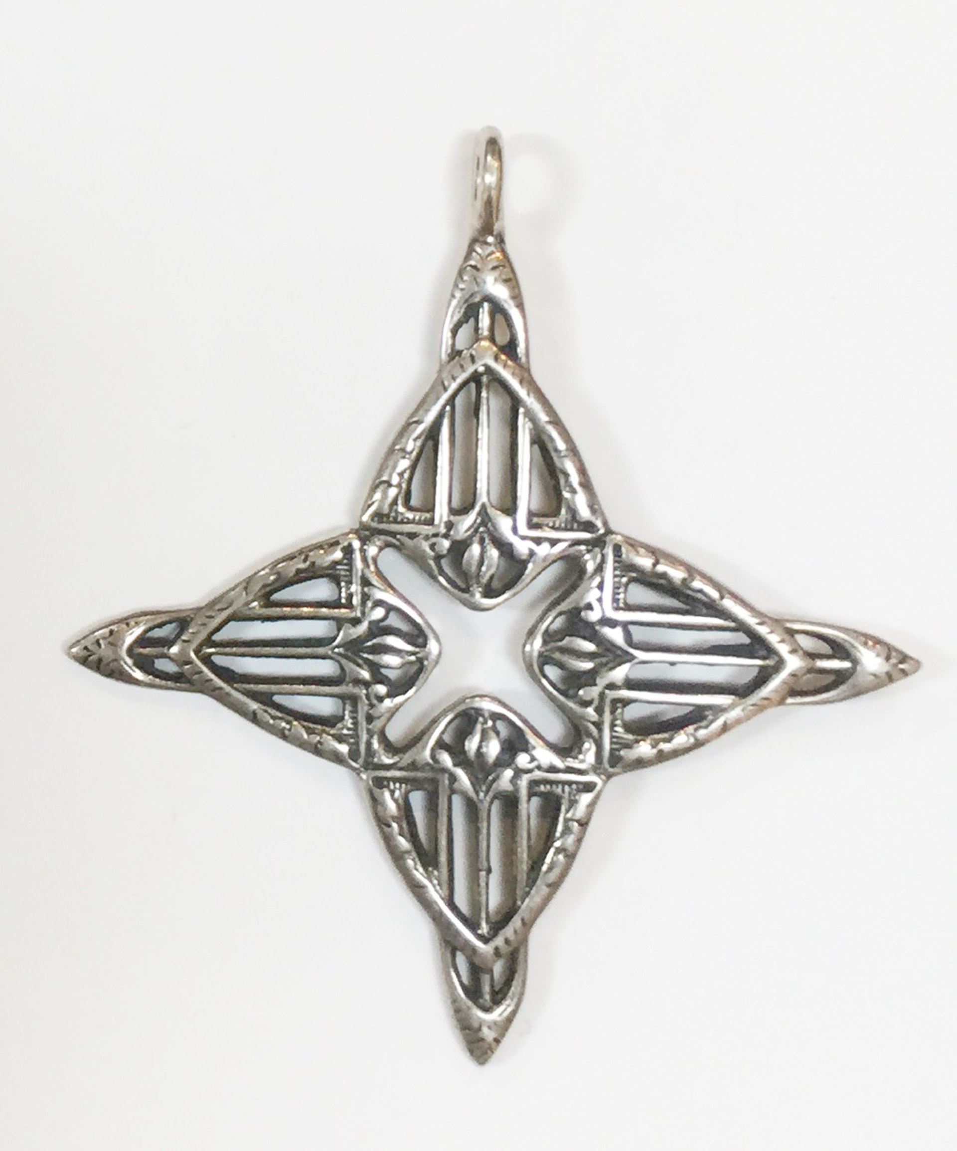 Pendant - Silver Cross Of St Charles 6245 by Deanne McKeown