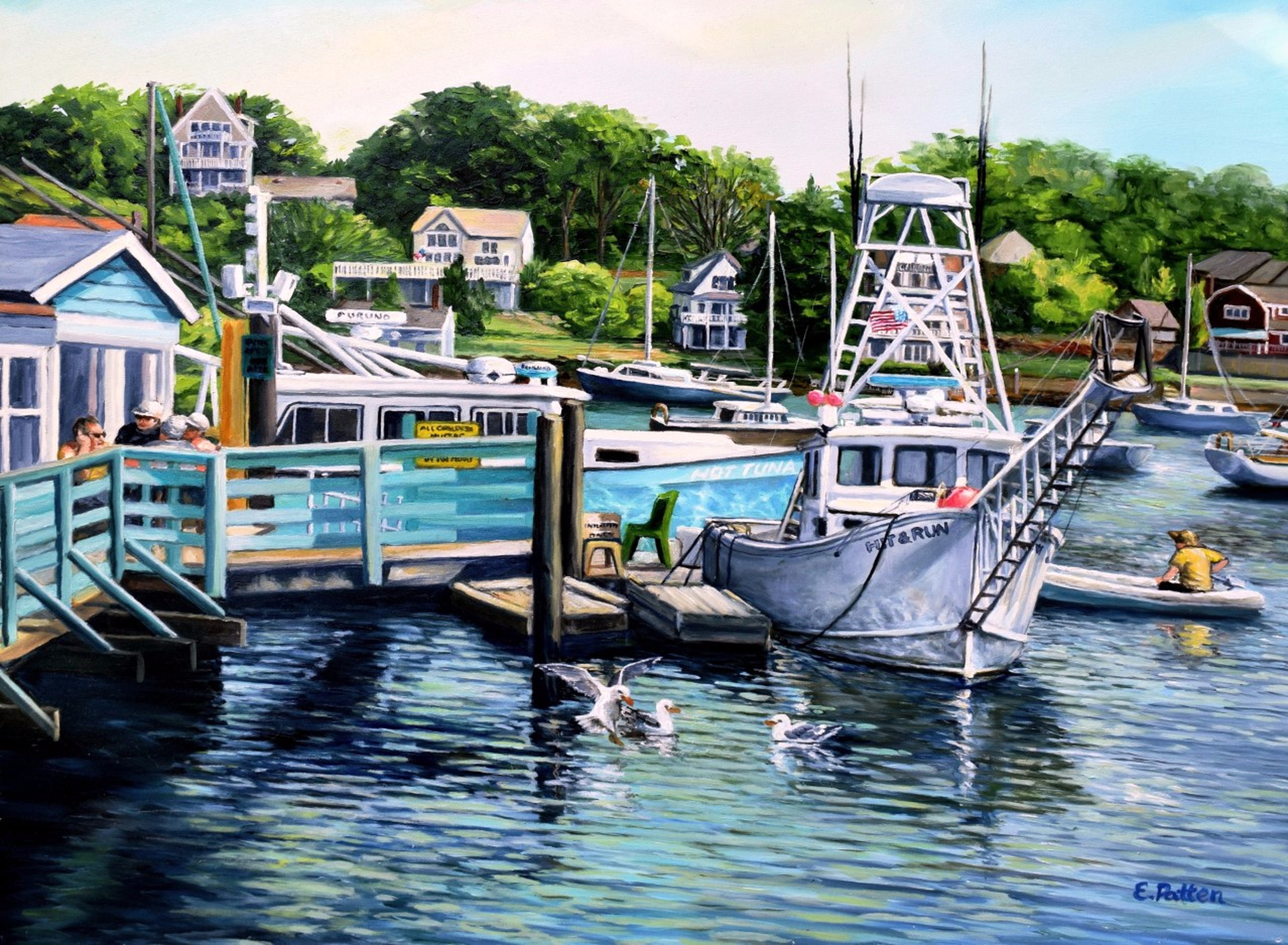 Summer afternoon, Rocky Neck by Eileen Oliver