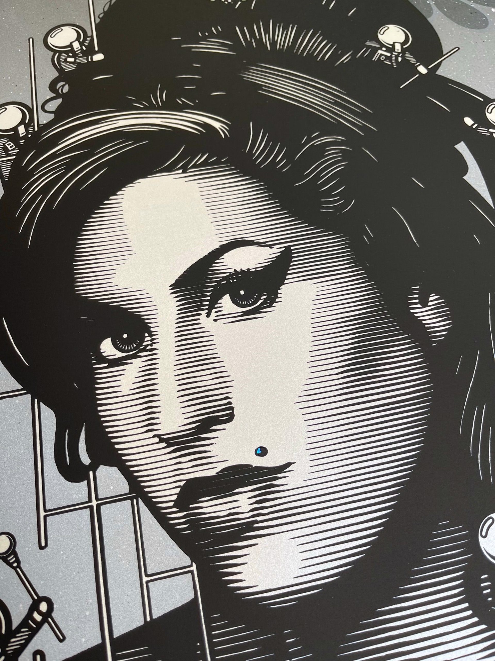 Amy Winehouse Hand-Embellished Print by The London Police