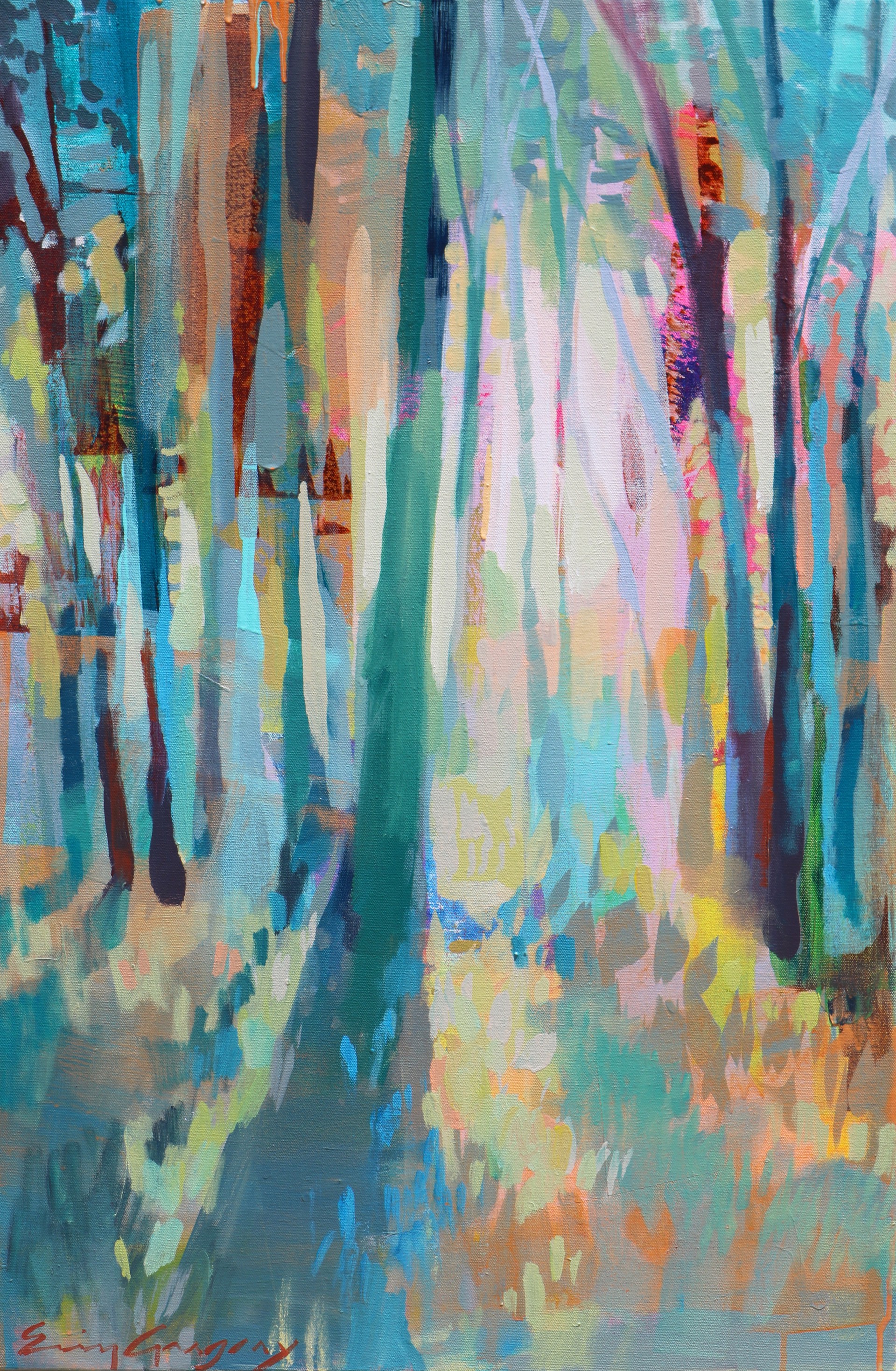 Morning Forest 3 {SOLD} by Erin Gregory