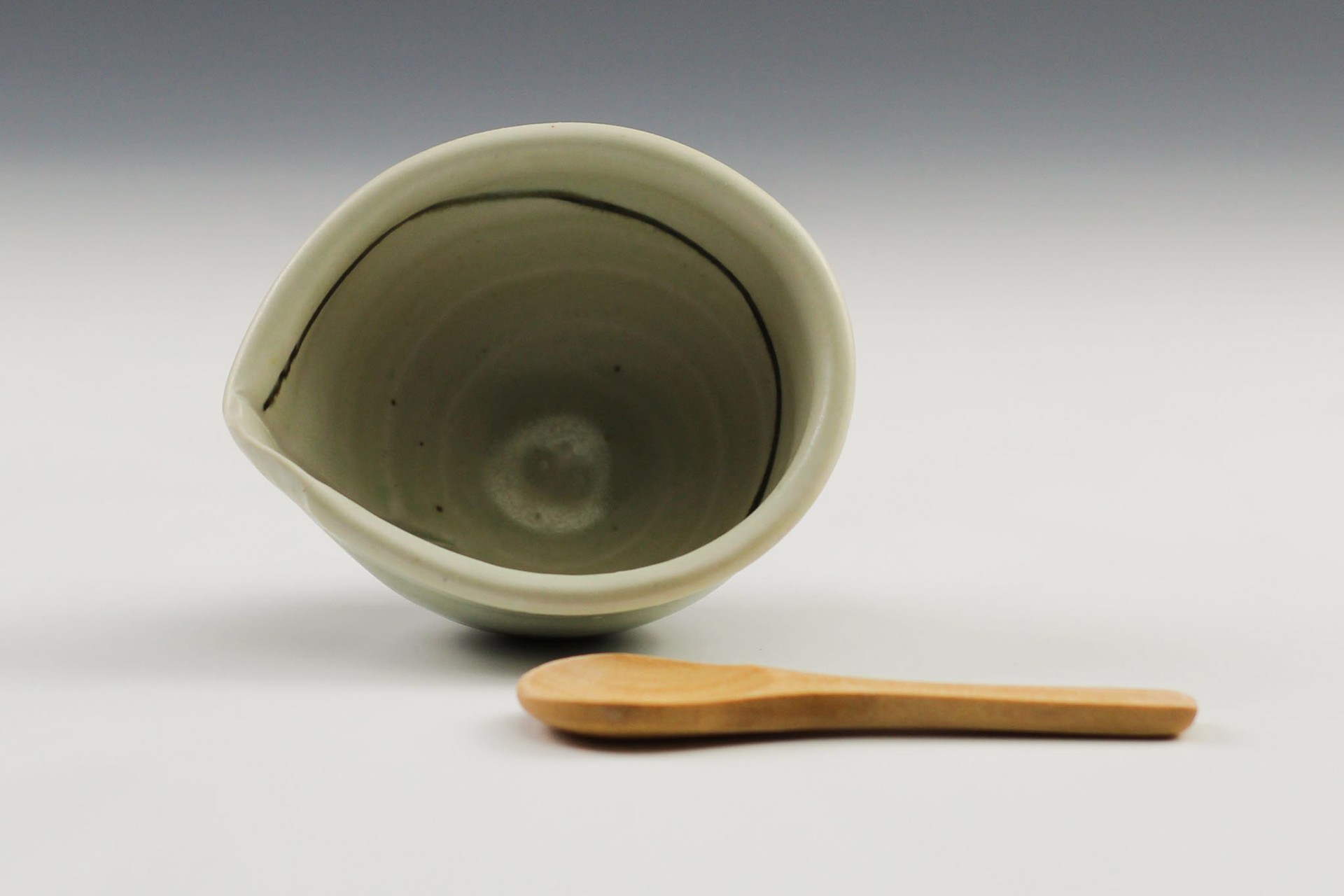 Small Condiment Bowl with Spoon by Delores Fortuna