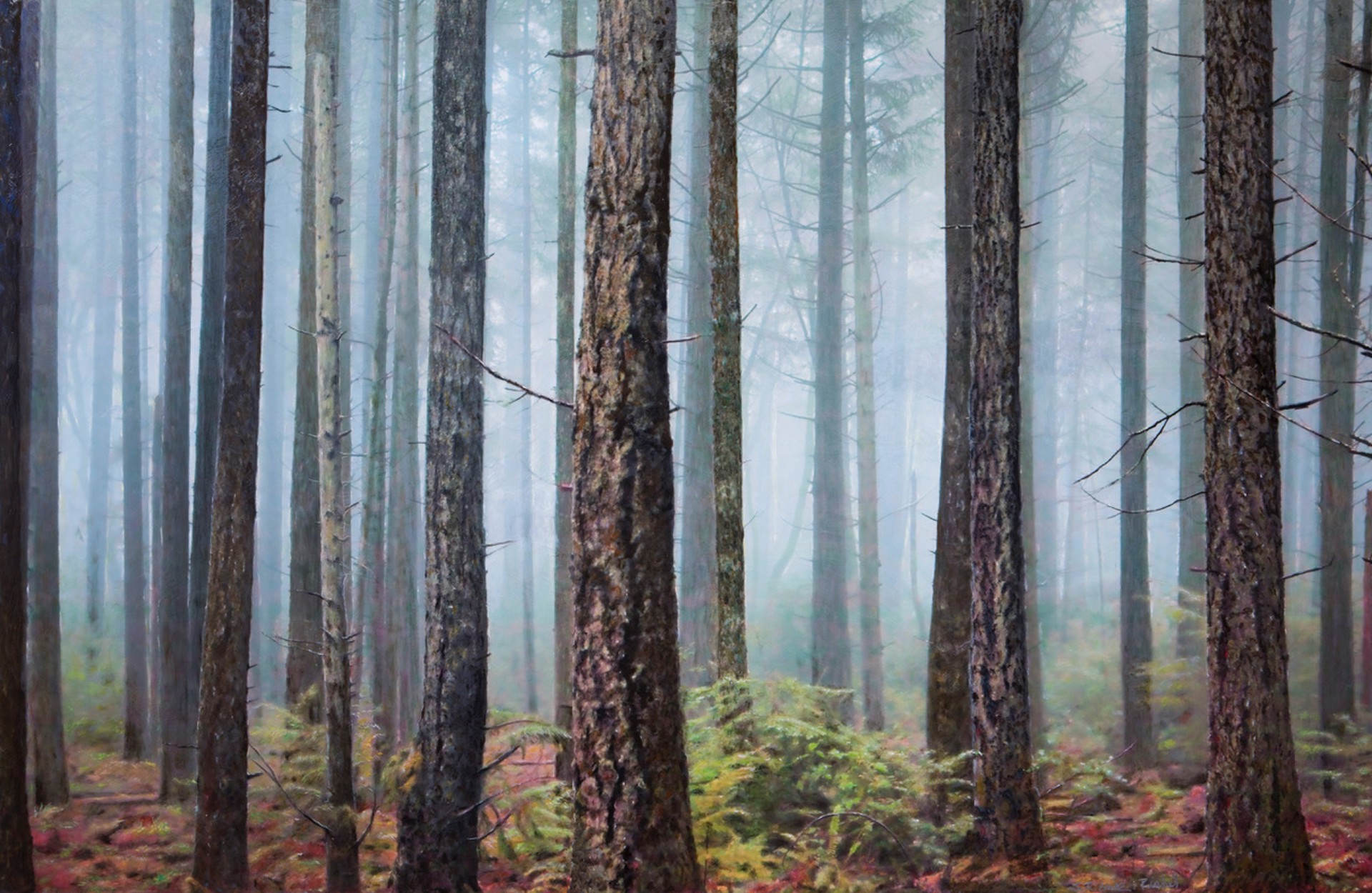 Blue Forest Morning by S. RUSSELL HALL + T. RISHEL
