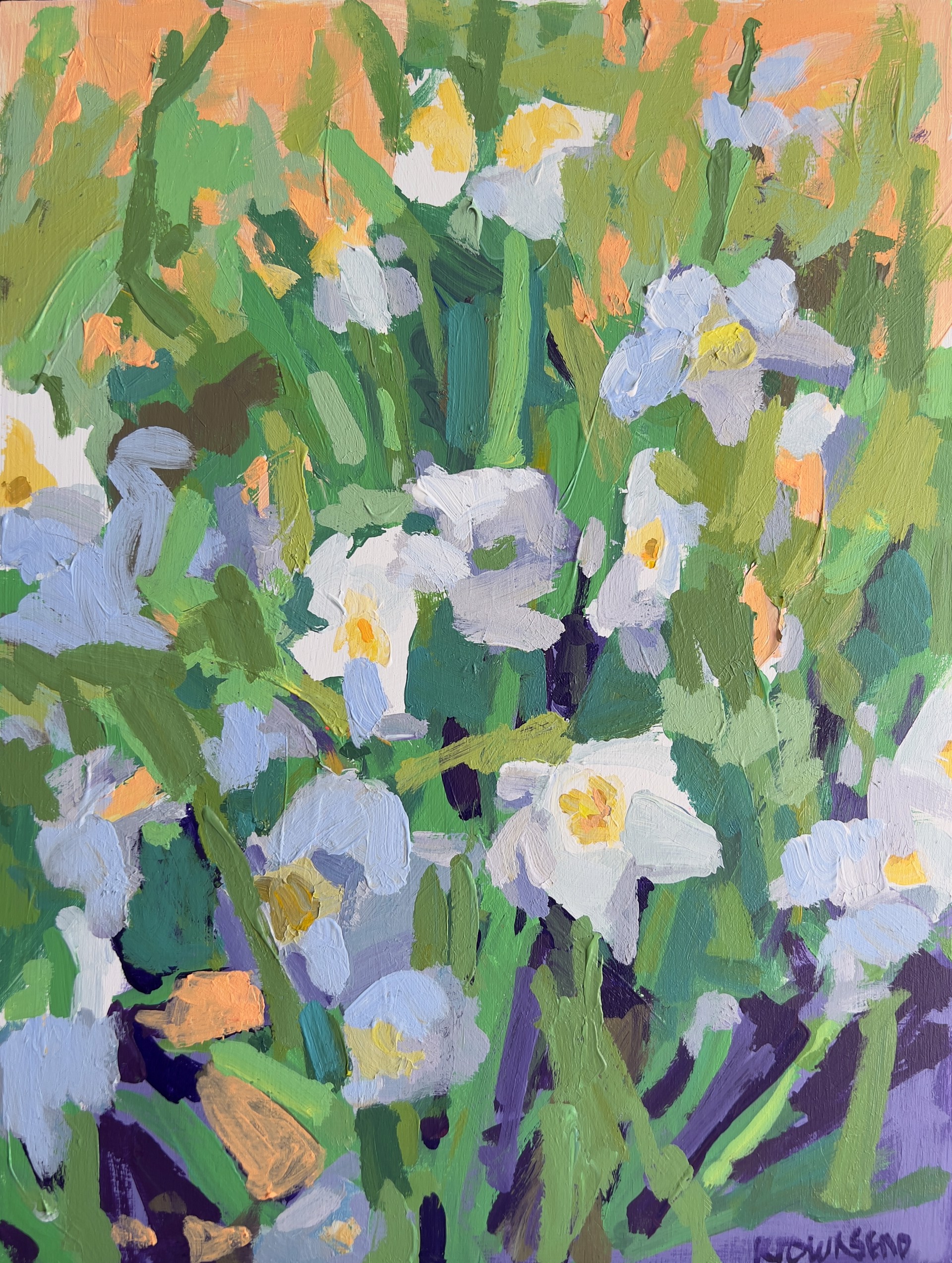 Daffodils in Evening by Krista Townsend